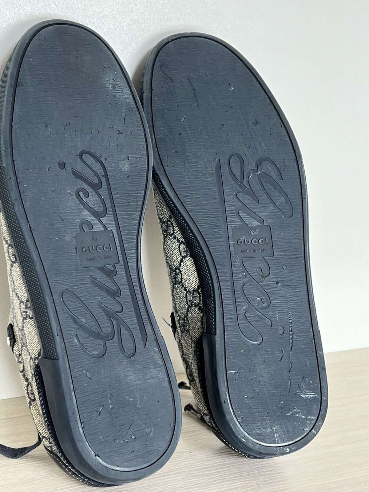 Gucci Gucci GG Supreme Monogram Canvas Sneakers Navy Suede Size US 9.5 / EU 42-43 - 19 Thumbnail