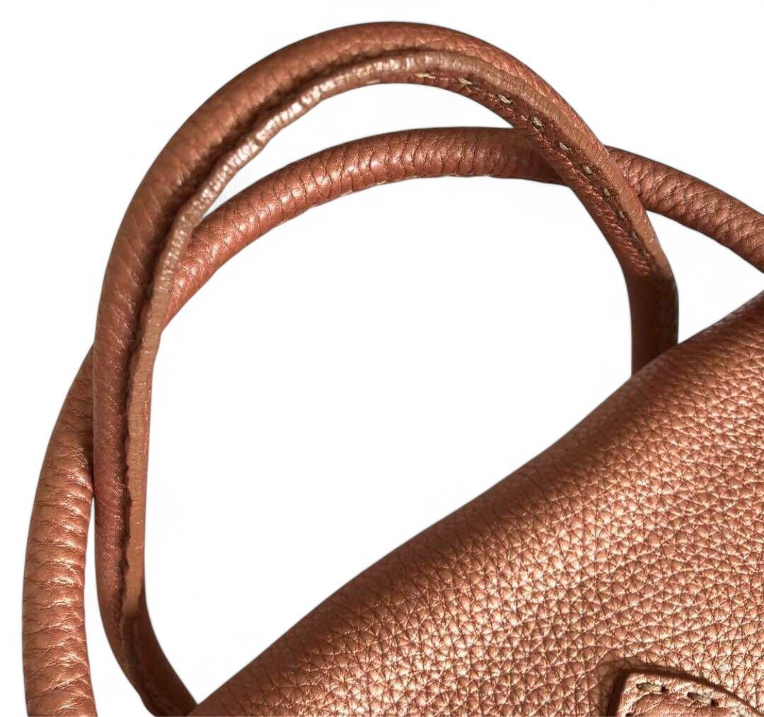 Fendi Fendi - Selleria Pink Roman Leather Handbag Shoulder Bag Size ONE SIZE - 3 Thumbnail
