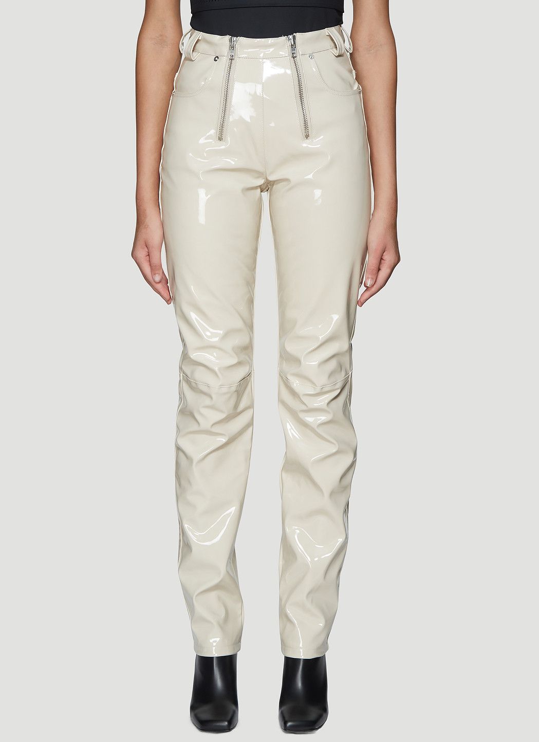 GmbH High Waist Vinyl Pants Size 26" / US 2 / IT 38 - 1 Thumbnail