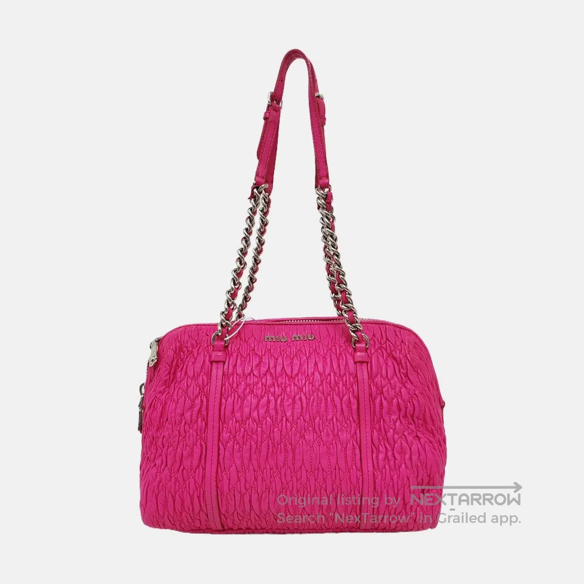 Miu Miu Miu Miu Quilted Lambskin Shoulder Bag. Size ONE SIZE - 3 Thumbnail