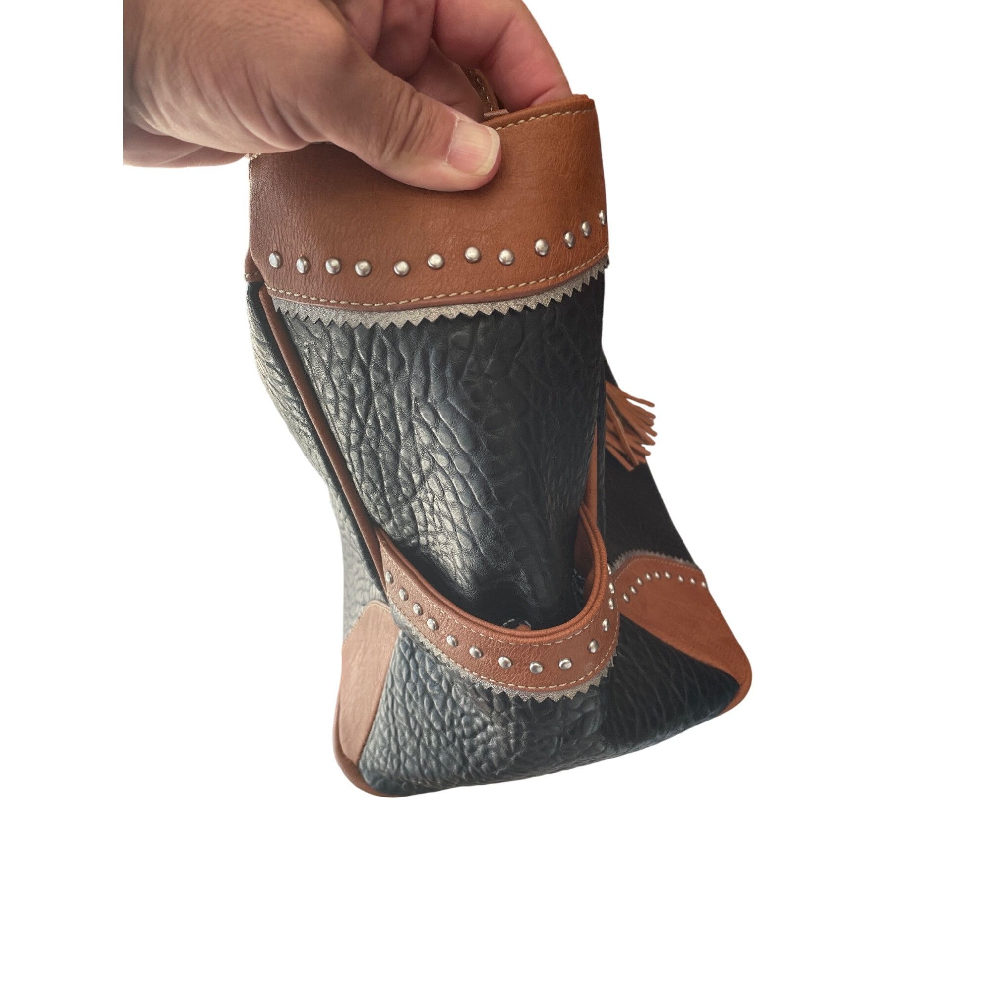 Other Bandana By American West Large Brown Leather Tote Bag SKU 89 Size ONE SIZE - 8 Thumbnail