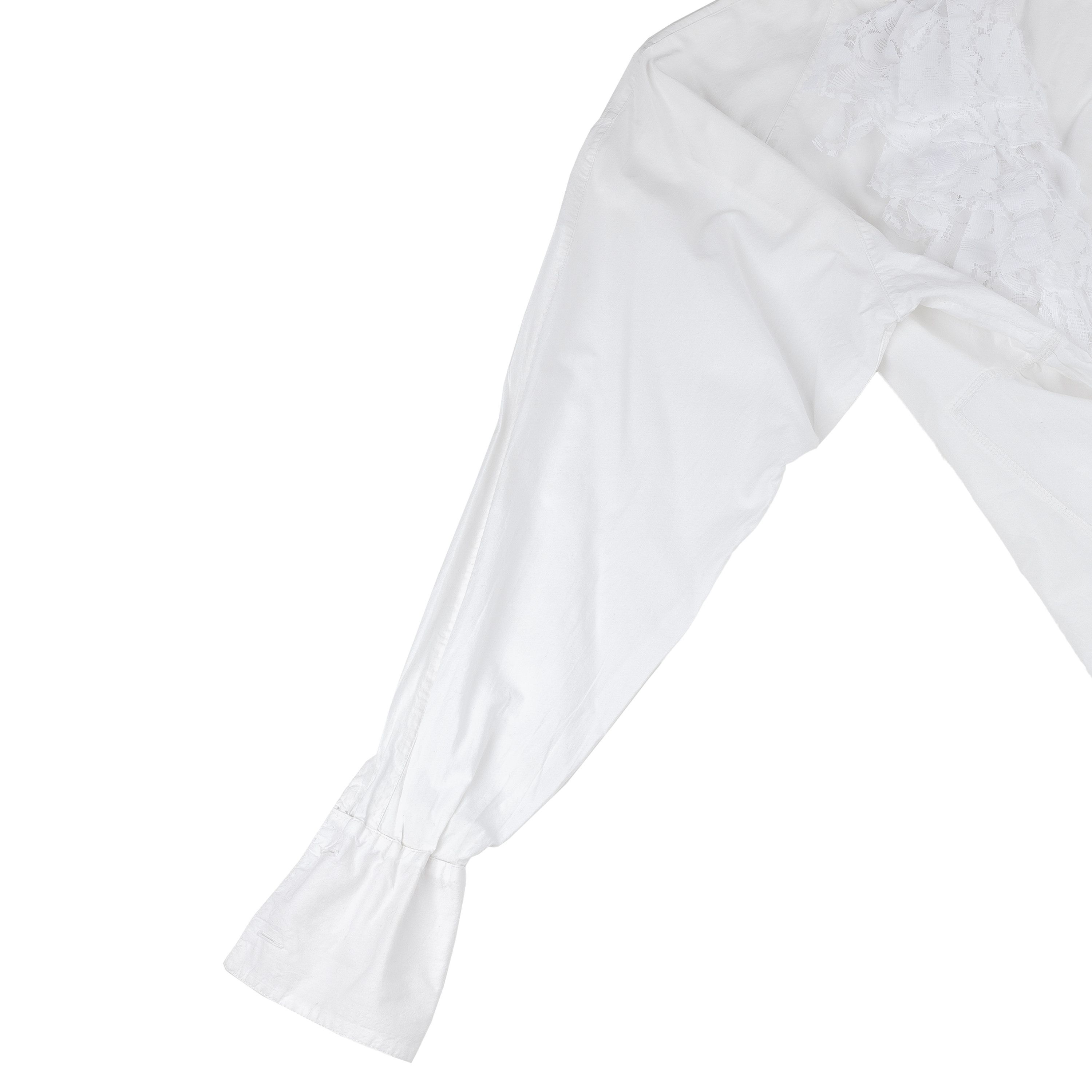 Marithe + Francois Girbaud Marithé François Girbaud Vintage White Frill Shirt (M) Size M / US 6-8 / IT 42-44 - 3 Thumbnail