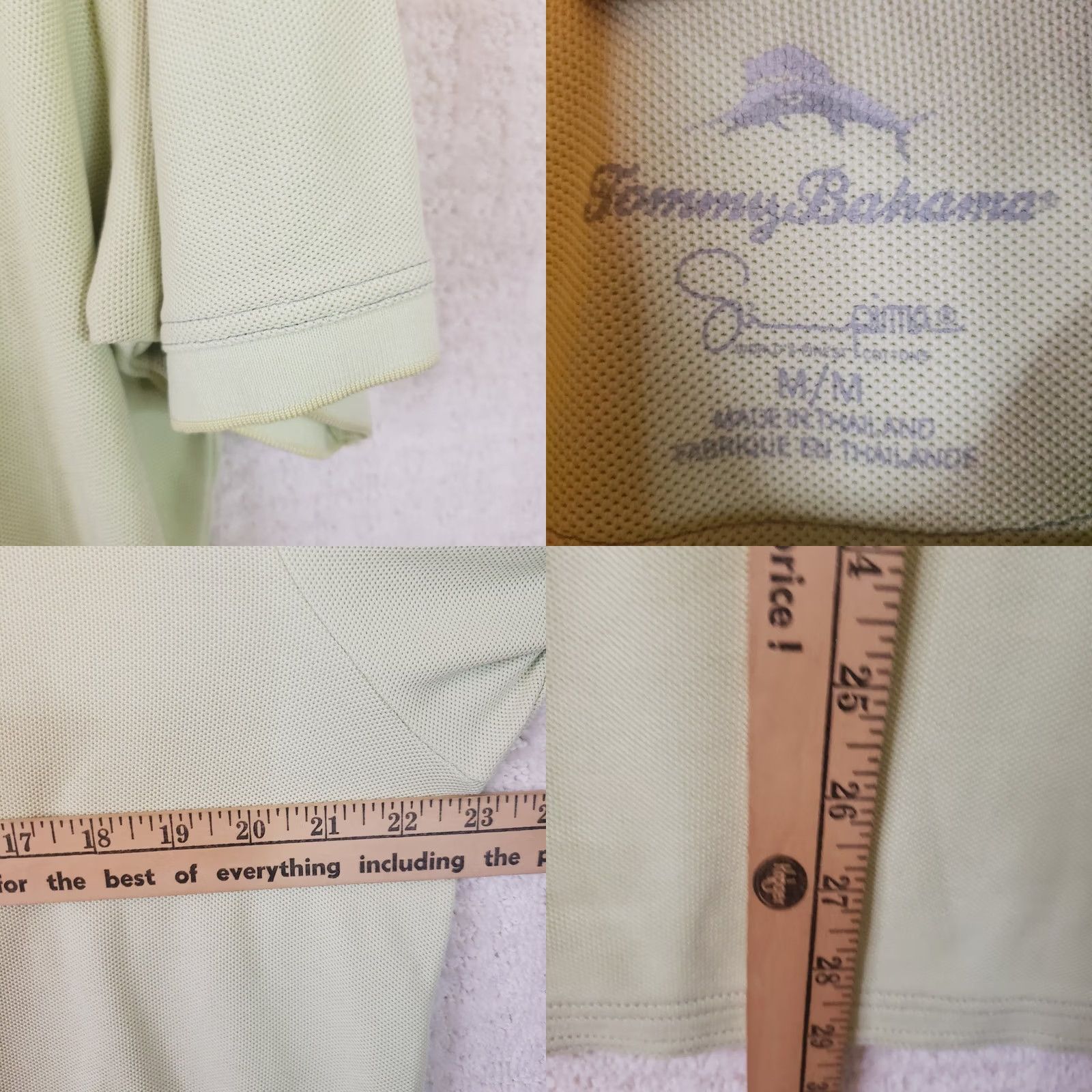 Tommy Bahama Tommy Bahama Polo Shirt Men Short Sleeve Supima Cotton Light Green M Regular Knit Solid Shirt Size US M / EU 48-50 / 2 - 9 Thumbnail