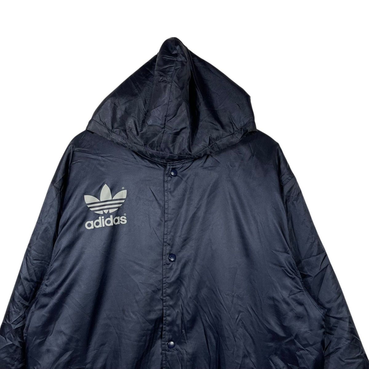 Adidas Vintage Adidas Originals Trefoil Hooded Rain Poncho Jacket Size US XL / EU 56 / 4 - 2 Thumbnail