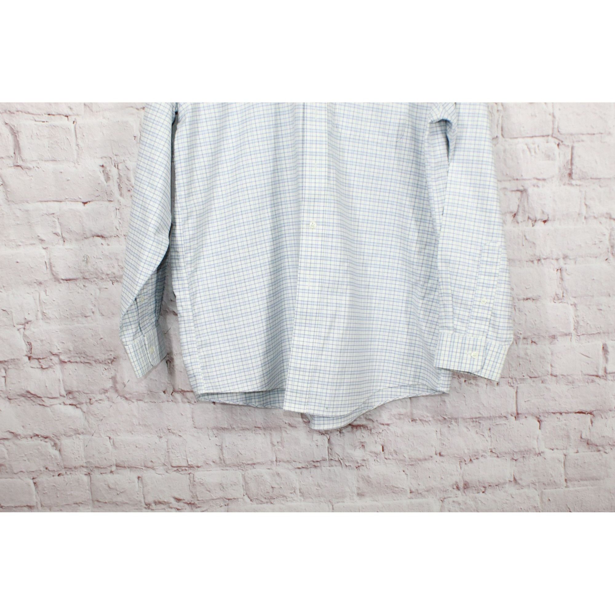 L.L. Bean × Oxxford Clothes LL Bean Mens Wrinkle Free Oxford Cloth Shirt White Striped Size US L / EU 52-54 / 3 - 3 Thumbnail