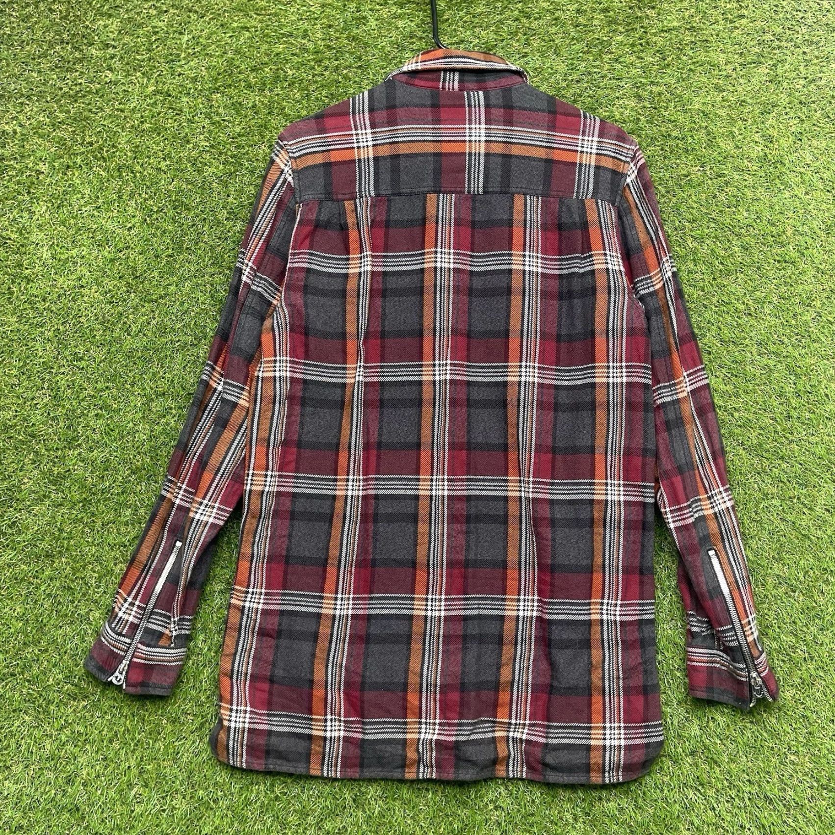 True Religion True Religion Jacket Shirt Mens Small Flannel Plaid Full Zip Autumn Long Sleeve Size US S / EU 44-46 / 1 - 2 Thumbnail