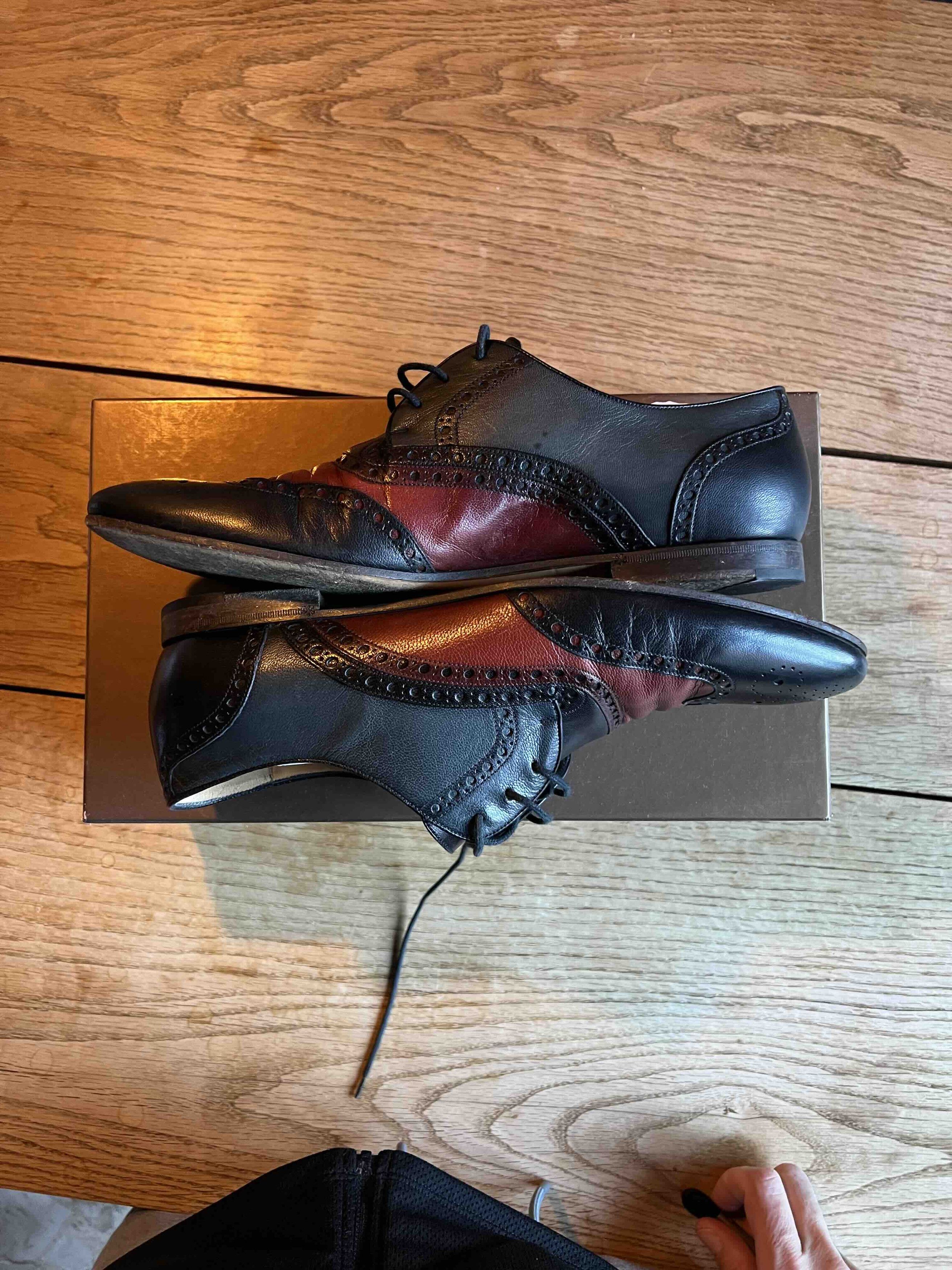 Gucci GUCCI “Quentin” Lace-Up Shoes – Leather – Black/Russet Size US 10 / EU 43 - 5 Thumbnail