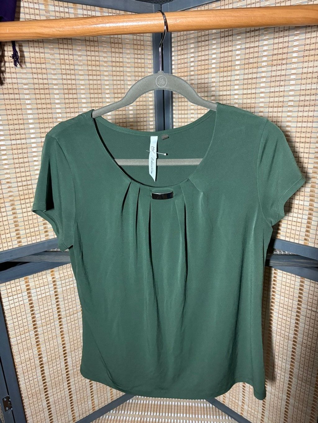 The Unbranded Brand Women's NY Collection Green Short Sleeve Top M Size M / US 6-8 / IT 42-44 - 3 Thumbnail