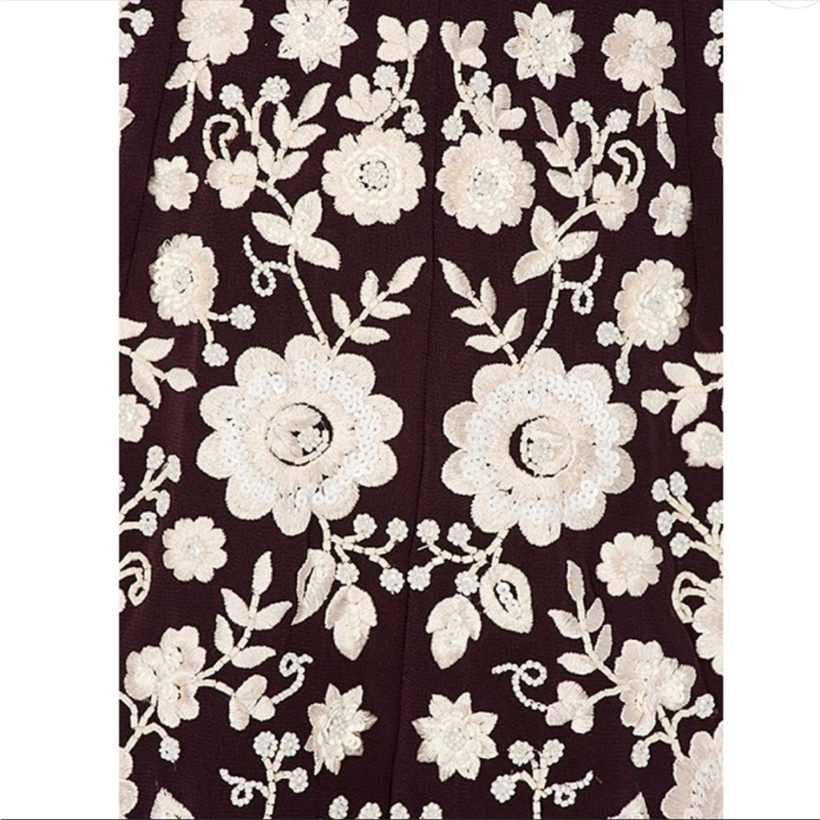 Nordstrom NEW REVOLVE Needle & Thread Brown Beaded Shorts Romper Tank Size 27" / US 4 / IT 40 - 8 Thumbnail