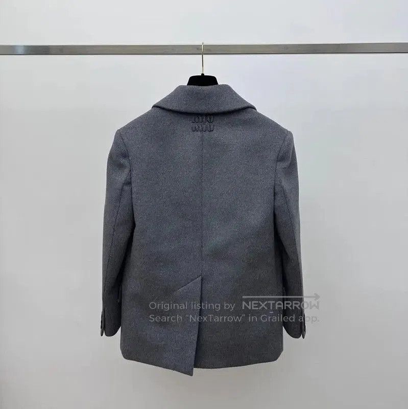 Miu Miu Miu Miu Gray Women's Jacket Size L . Size L / US 10 / IT 46 - 2 Thumbnail