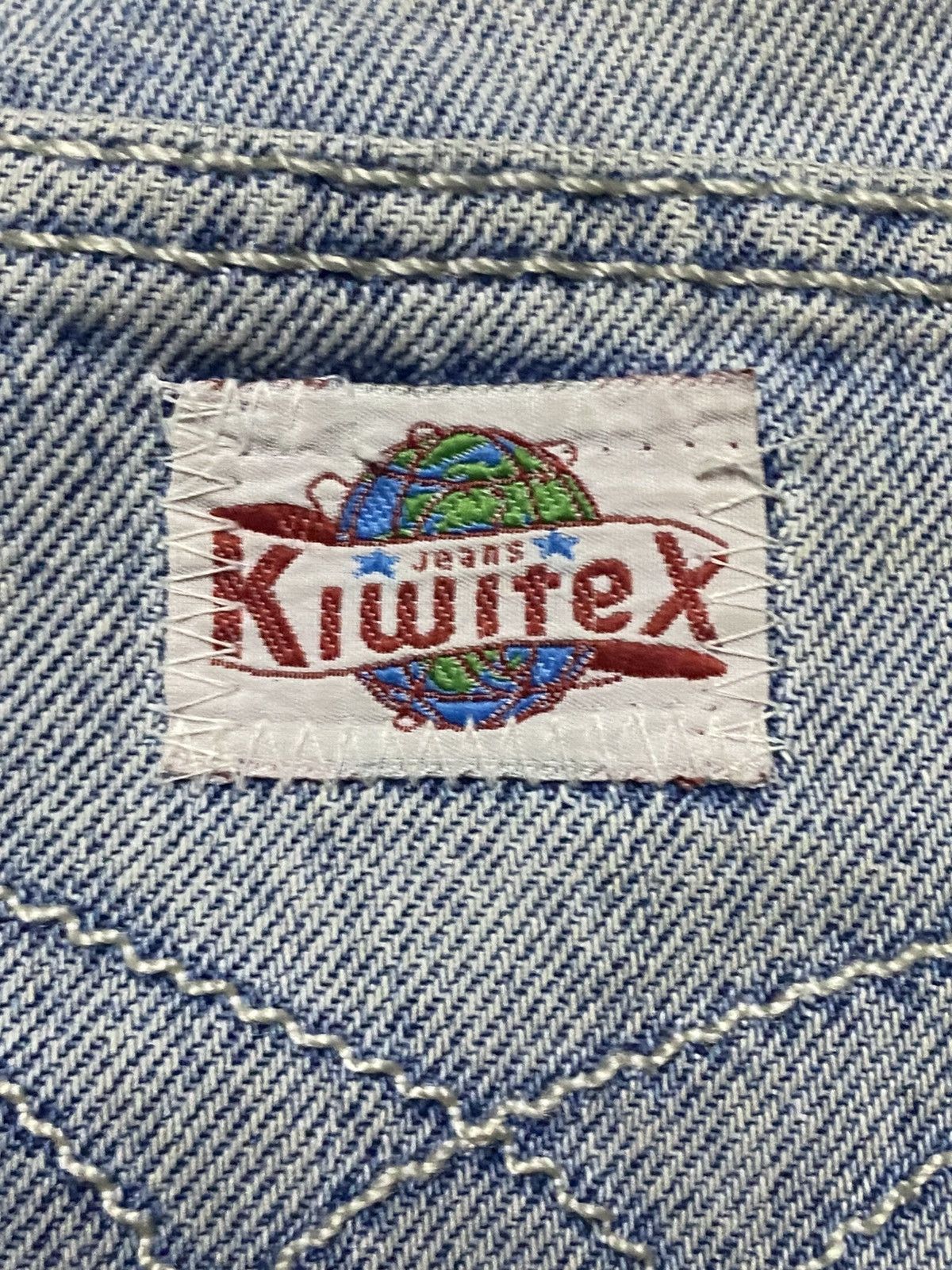 Kiwi Vintage Kiwitex Light Wash Distressed Taperred Leg Jeans Size US 30 / EU 46 - 10 Thumbnail