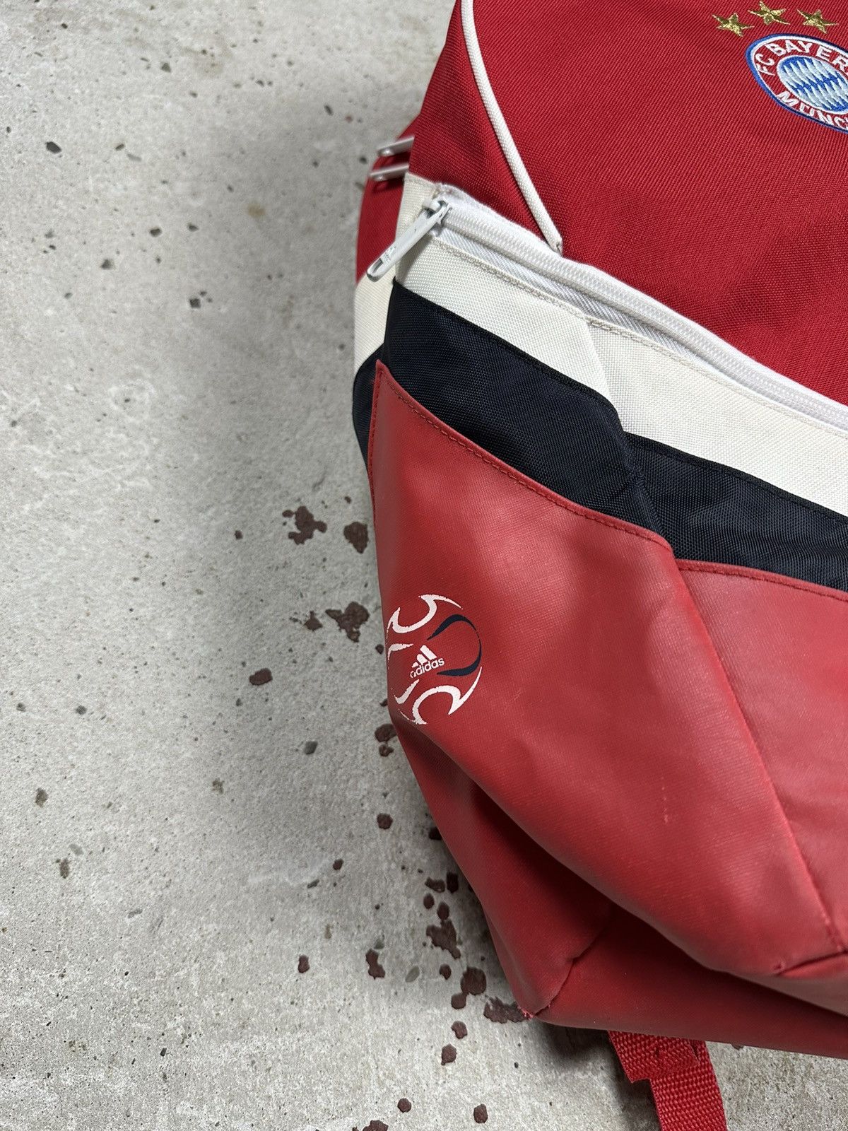 Adidas Vintage Y2K Adidas x Bayern Munich Red Backpack Bag Size ONE SIZE - 3 Thumbnail