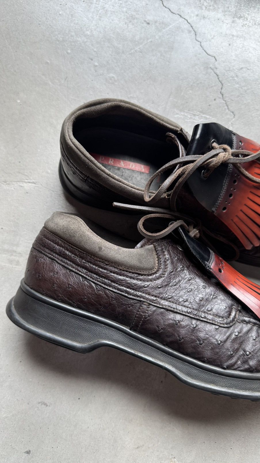 Prada Prada Ostrich Leather Shoes Size US 8.5 / EU 41-42 - 3 Thumbnail
