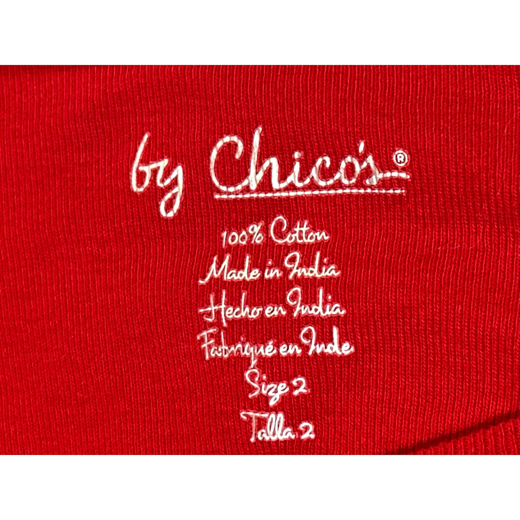 Chicos Chicos Red Long Sleeve Tee Classic Soft Stretch Casual Top S Size L / US 10 / IT 46 - 5 Thumbnail
