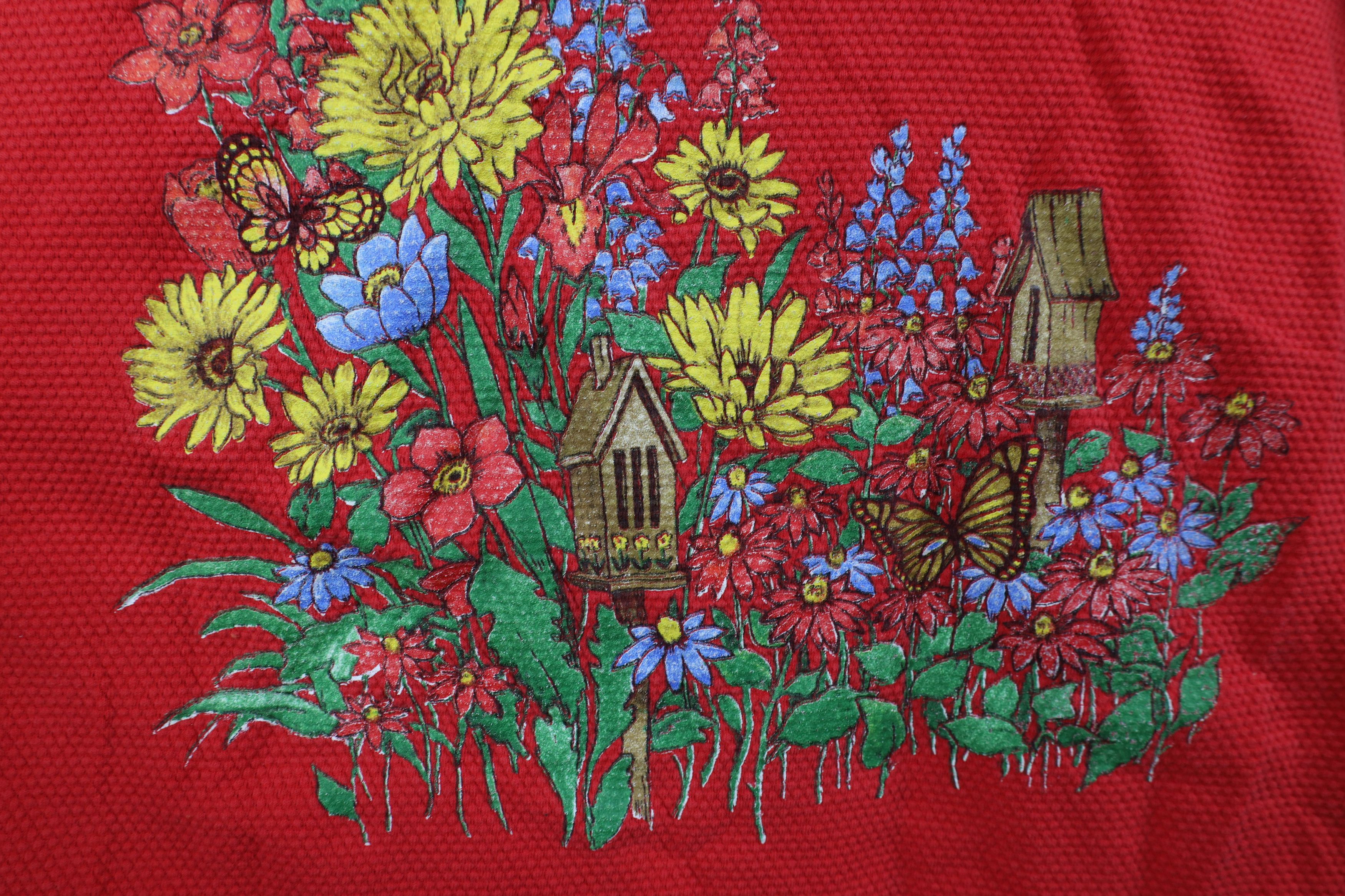 Vintage Vintage 90s Streetwear Knit Flower Butterfly T-Shirt USA Size 3XL / US 20-22 - 6 Thumbnail