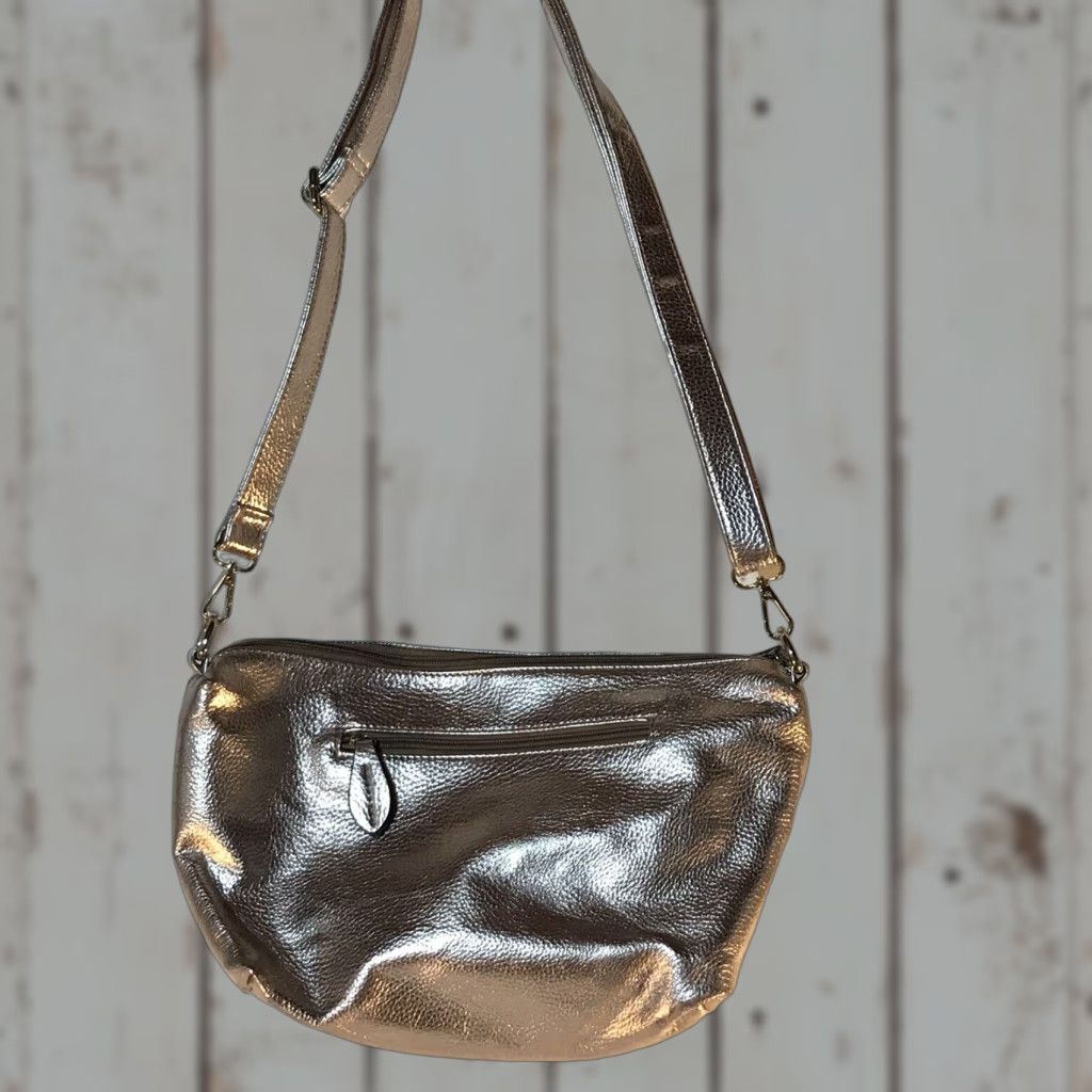 Steve Madden Steve Madden Women's Shoulder Bag Large Faux Leather Copper Metallic 14in Strap Pockets Size ONE SIZE - 1 Thumbnail
