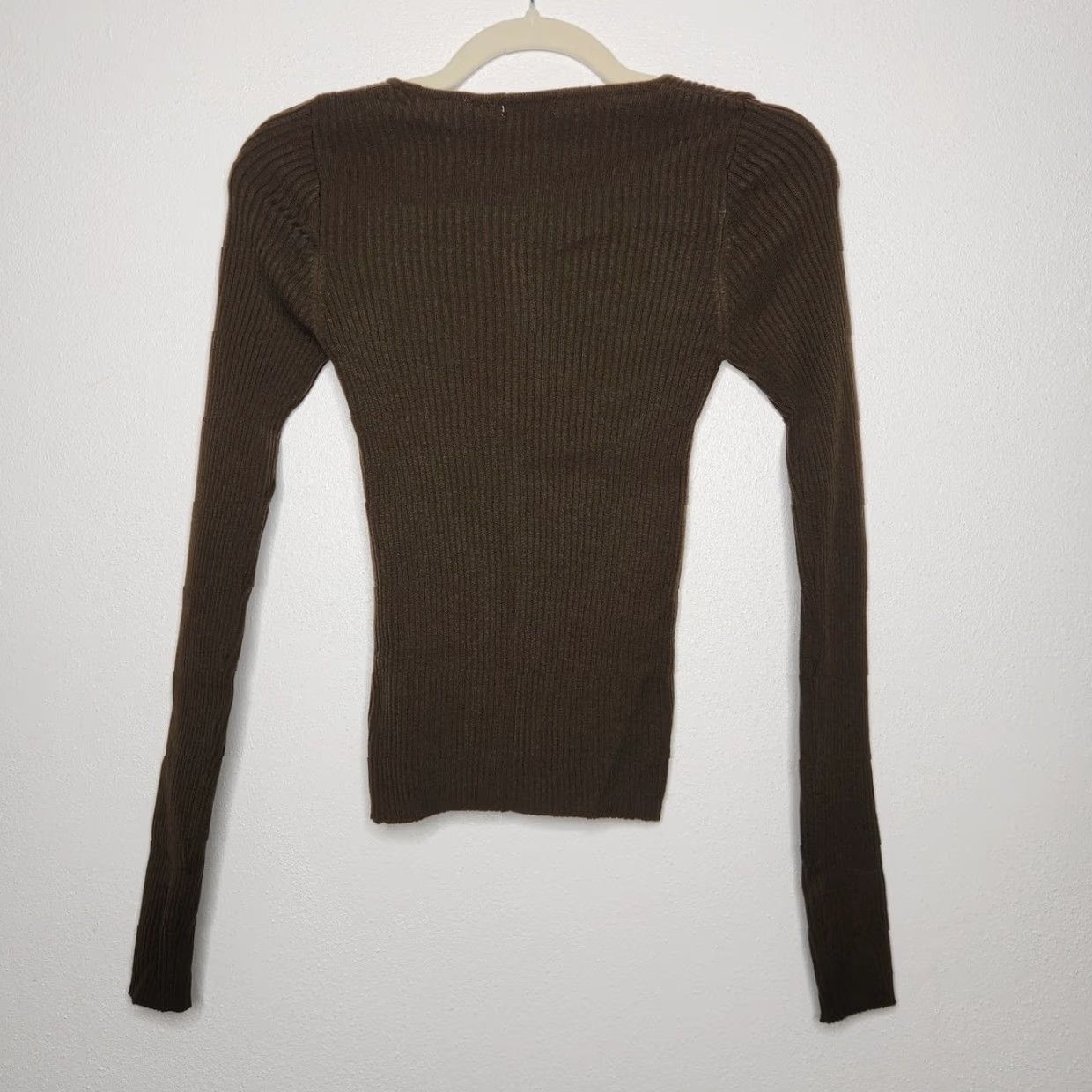 Energie VINTAGE Energie Brown Ribbed Long Sleeve T-Shirt Small Womens NWT Fairy Witch Y2K Fall 90s Grunge Emo Punk Retro AOP Size S / US 4 / IT 40 - 5 Thumbnail