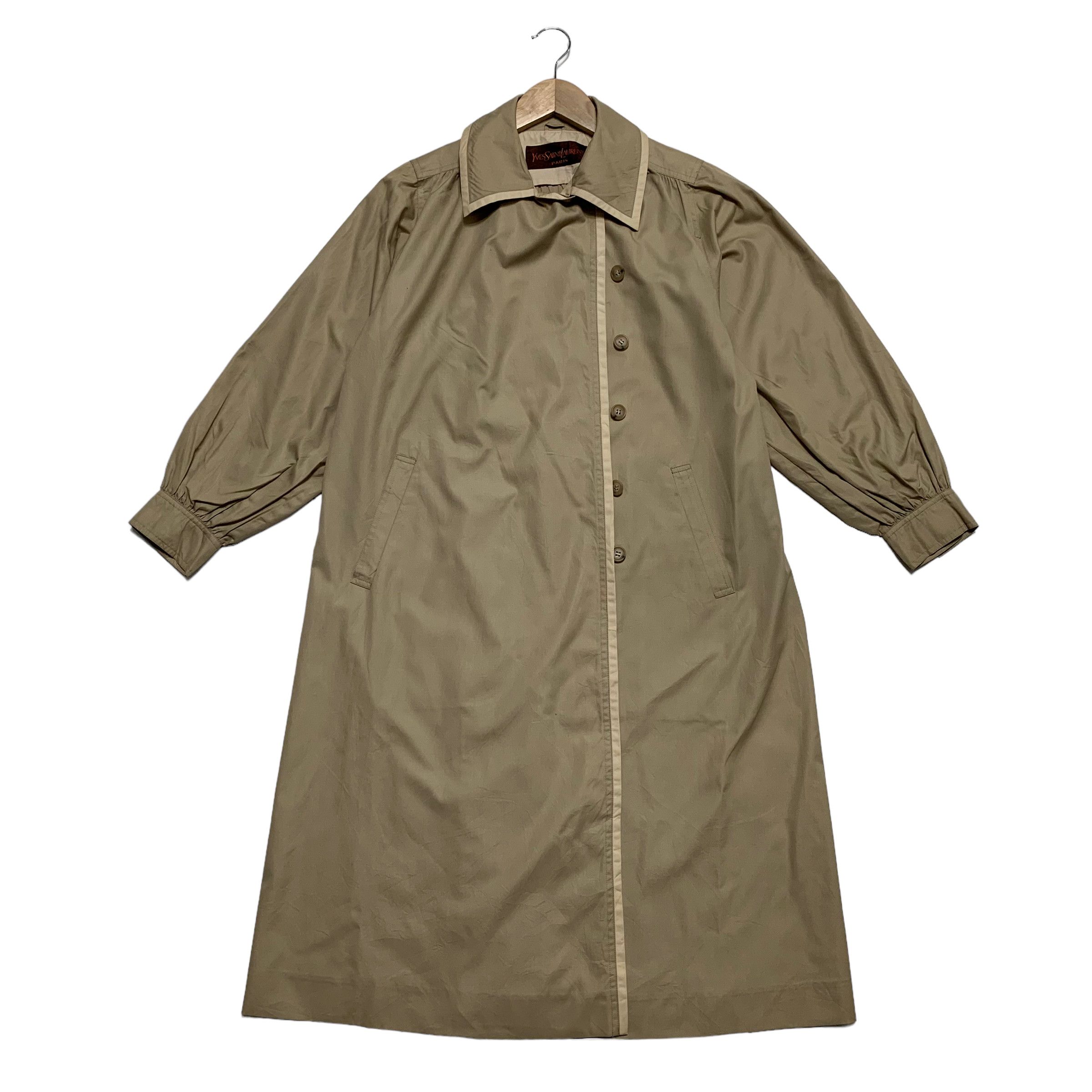 image of YVES Saint Laurent Trench Coat in Brown, Women's (Size Medium)