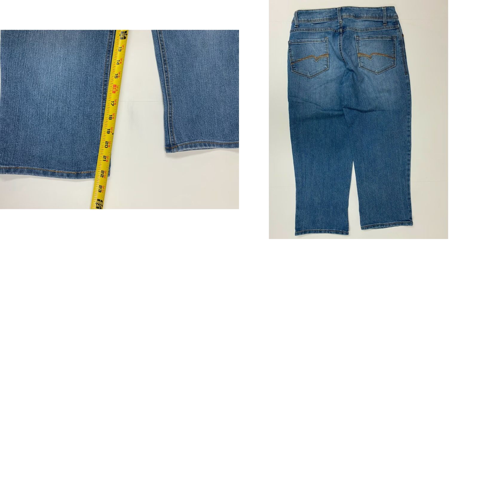 Faded Glory Faded Glory Jeans Womens 8 Blue Straight Denim Jeans Regular Stars Pockets 22in Inseam Adults Women Modern Shape Regular Color Blue Size 30" / US 8 / IT 44 - 8 Thumbnail