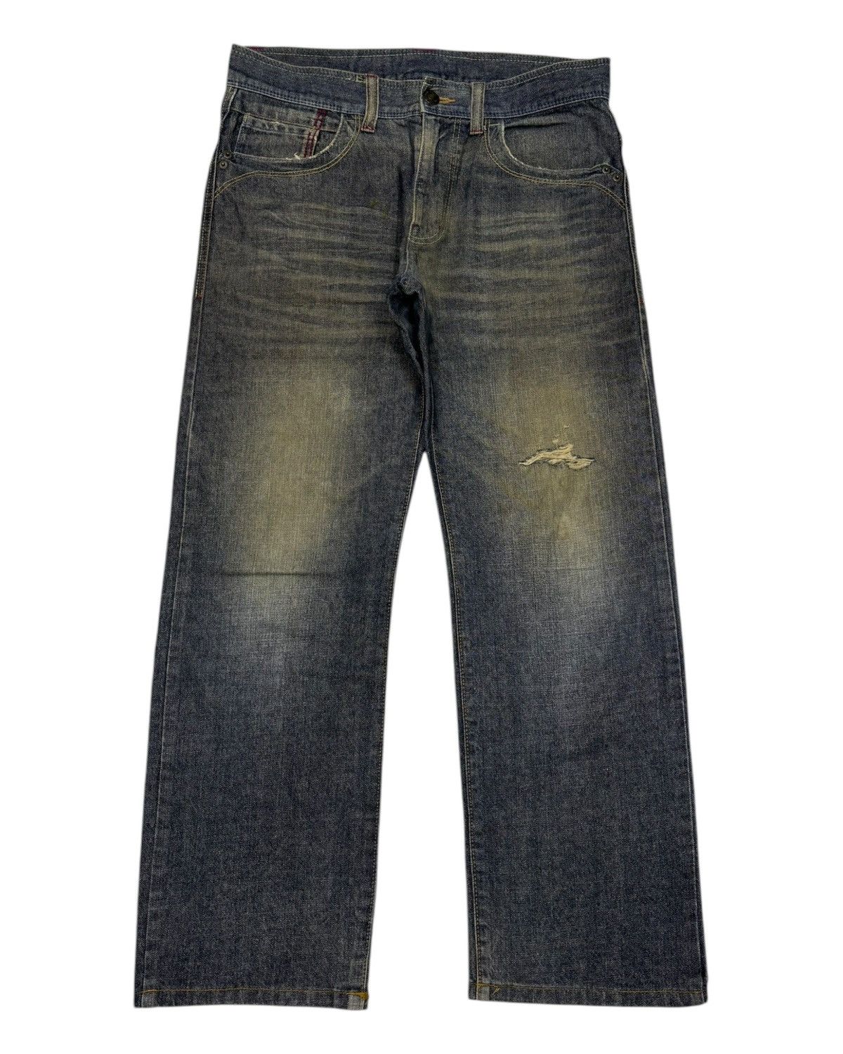 Kapital Vintage Japanese Brand Belfalcon Baggy Jeans Rusty Mud Wash Size US 34 / EU 50 - 7 Thumbnail