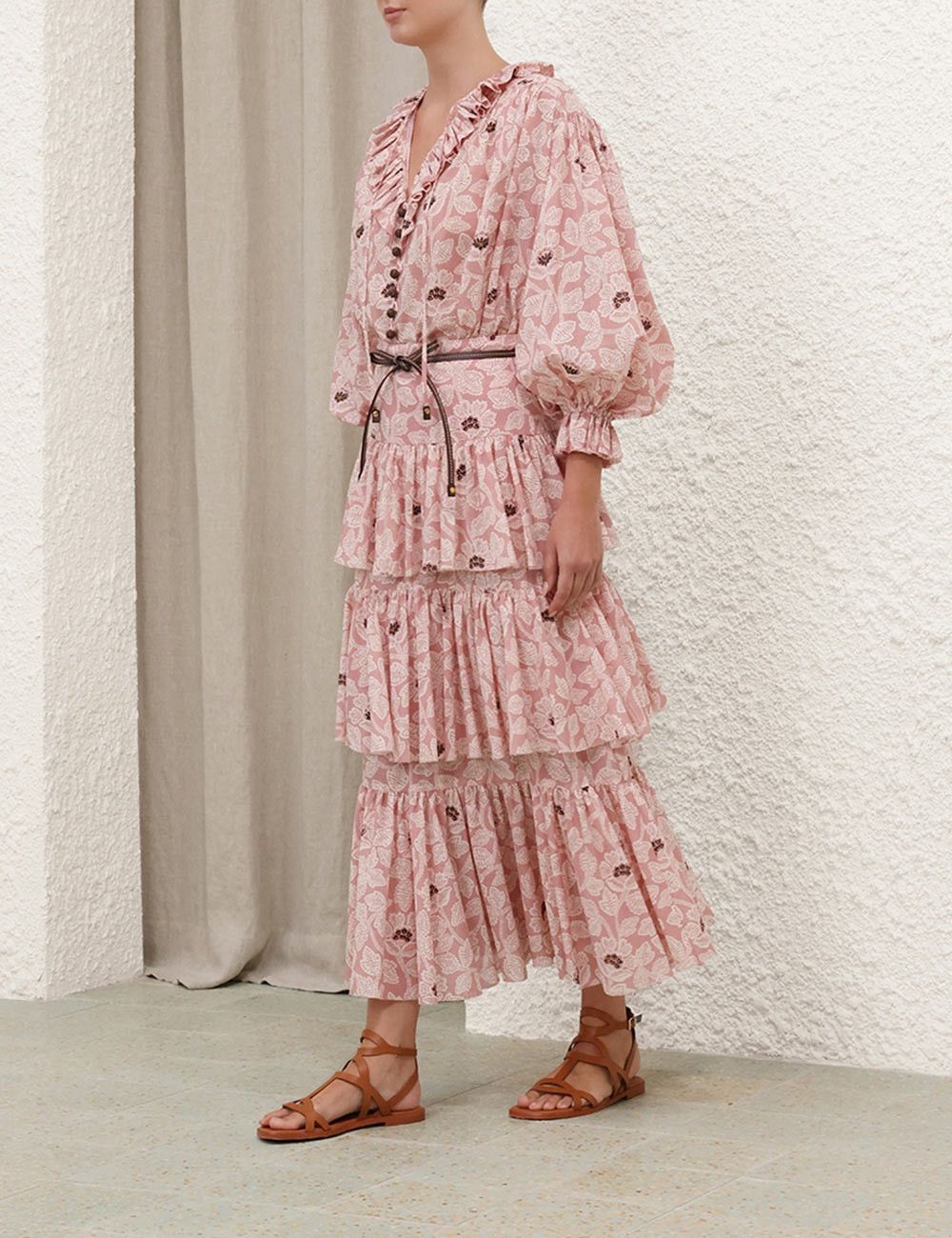Zimmermann oc11z0525 Ottie Ruffle Neck Blouses in Multicolor Size XS / US 0-2 / IT 36-38 - 3 Thumbnail