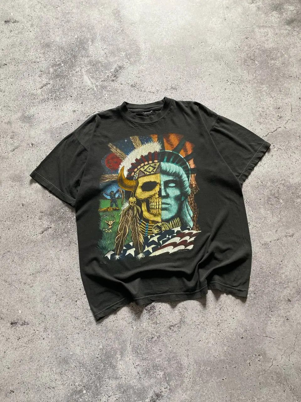 Other VINTAGE 90s ZIP IT LONDON SKELETON NYC T SHIRT VERY RARE Size US L / EU 52-54 / 3 - 2 Thumbnail