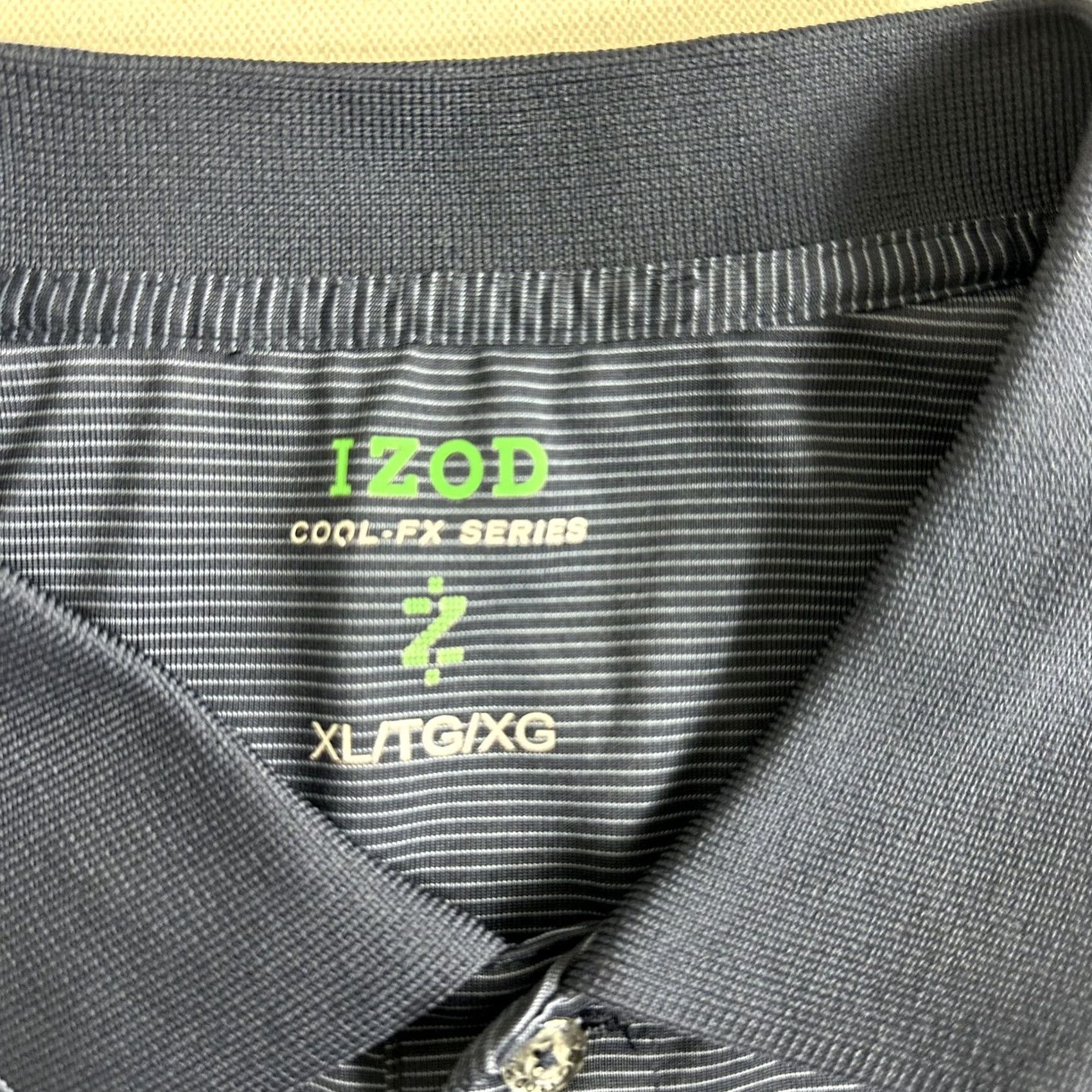 Izod IZOD XFG Golf Polo Shirt Cool FX Series Blue Stripes Mens Size XL Shirtsleeve Size US XL / EU 56 / 4 - 7 Thumbnail