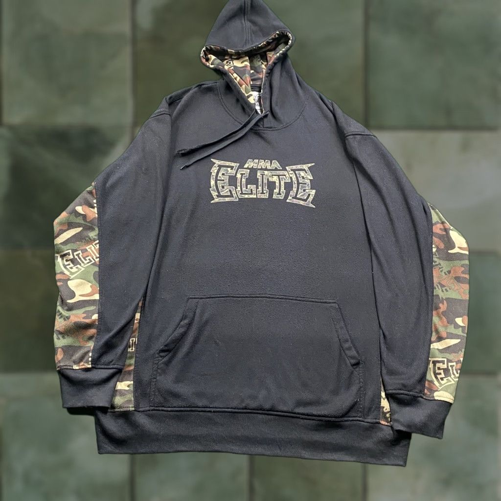 Vintage VINTAGE MMA Elite Hoodie Mens L Black Y2K UFC Camo Affliction Style Sweatshirt Size US L / EU 52-54 / 3 - 1 Thumbnail