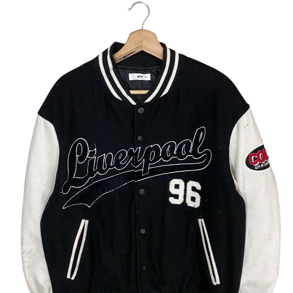 Other 🔥VINTAGES LIVERPOOL SPELL OUT WOOL VARSITY JACKET Size US M / EU 48-50 / 2 - 3 Thumbnail
