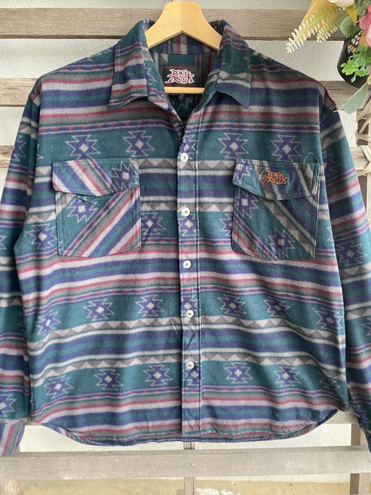 Japanese Brand Vintage 90s Aztez Navajo Power Trick Shirt Button Size US L / EU 52-54 / 3 - 5 Thumbnail