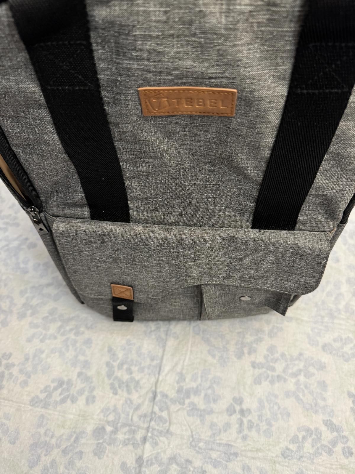 Designer TEBEL Stylish Gray Backpack with Versatile Compartments Size ONE SIZE - 1 Thumbnail