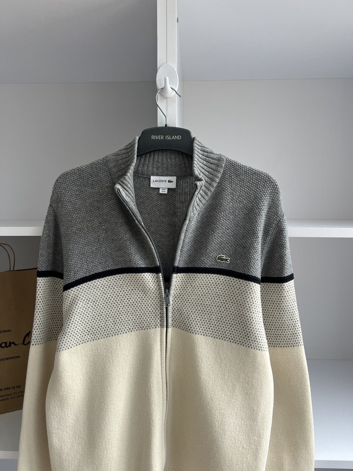 Lacoste × Vintage Vintage Lacoste Zip Sweatshirt Size US L / EU 52-54 / 3 - 10 Thumbnail