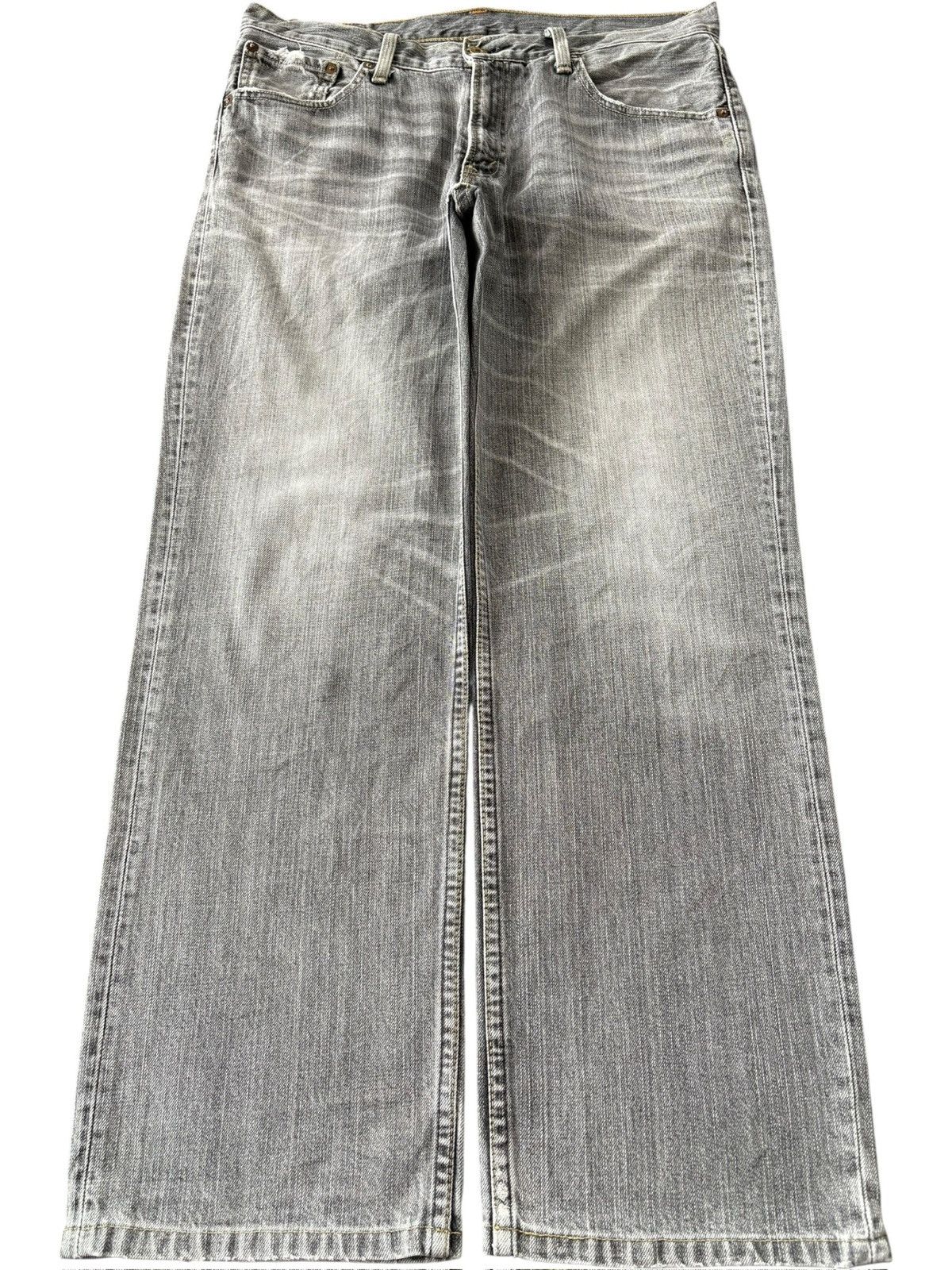 Levi's Vintage 90s Levis 502 Charcoal Wash Distress Baggy Jeans Size US 34 / EU 50 - 1 Thumbnail