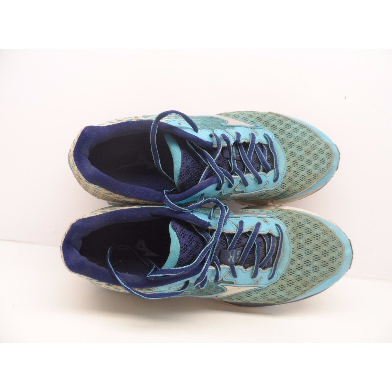 Mizuno Mizuno Women's Wave Rider 18 Running Shoe Blue 10.5M Size US 10.5 / IT 40.5 - 5 Thumbnail