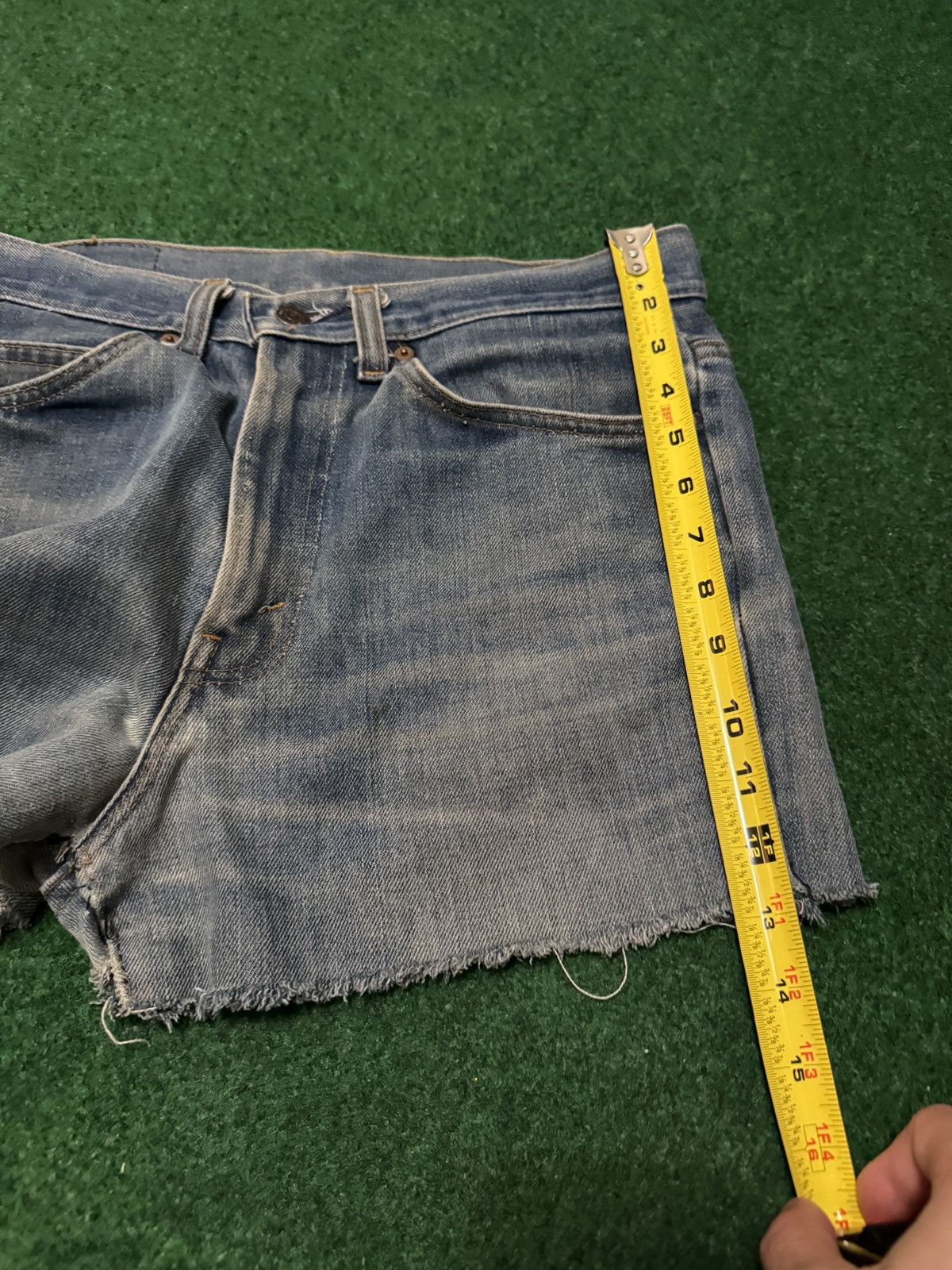 Levi's Vintage Clothing Vtg 70s Levi’s Orange Tab 32 4” Jorts Cutoff Denim Shorts Size 32" / US 10 / IT 46 - 8 Thumbnail