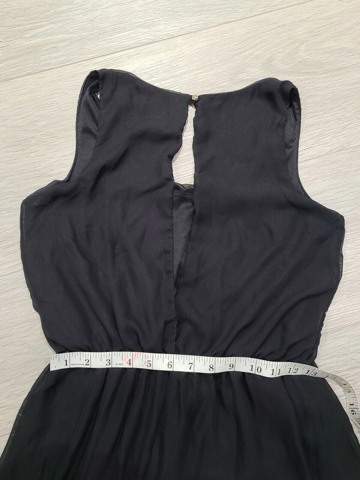 Designer Malloy Dress Medium Black Sheer Maxi Small Short slip Size S / US 4 / IT 40 - 8 Thumbnail