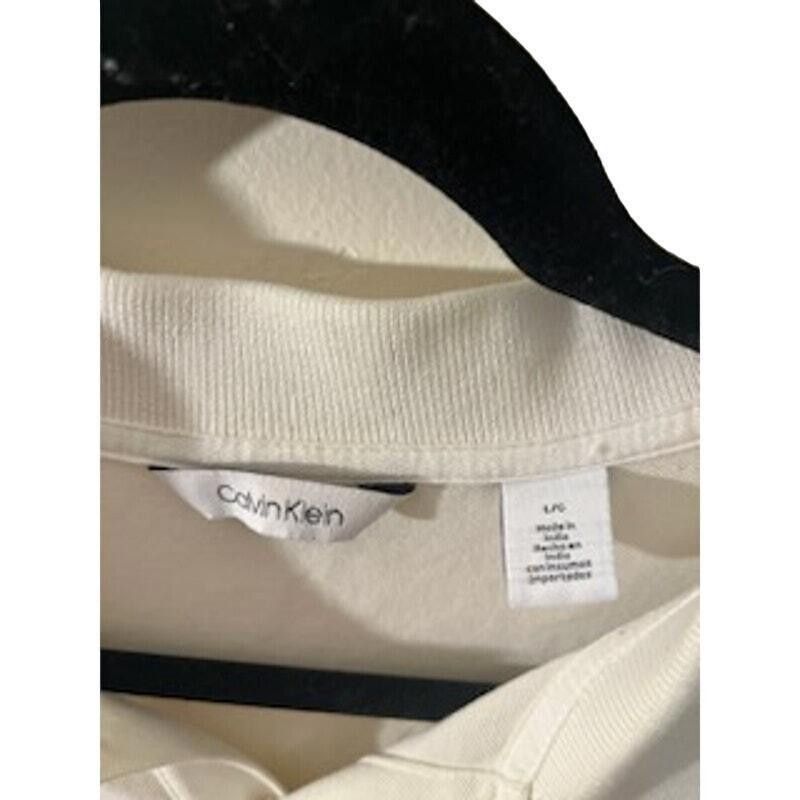 Designer Calvin Klein Mens Large White Polo Shirt Size US M / EU 48-50 / 2 - 3 Thumbnail
