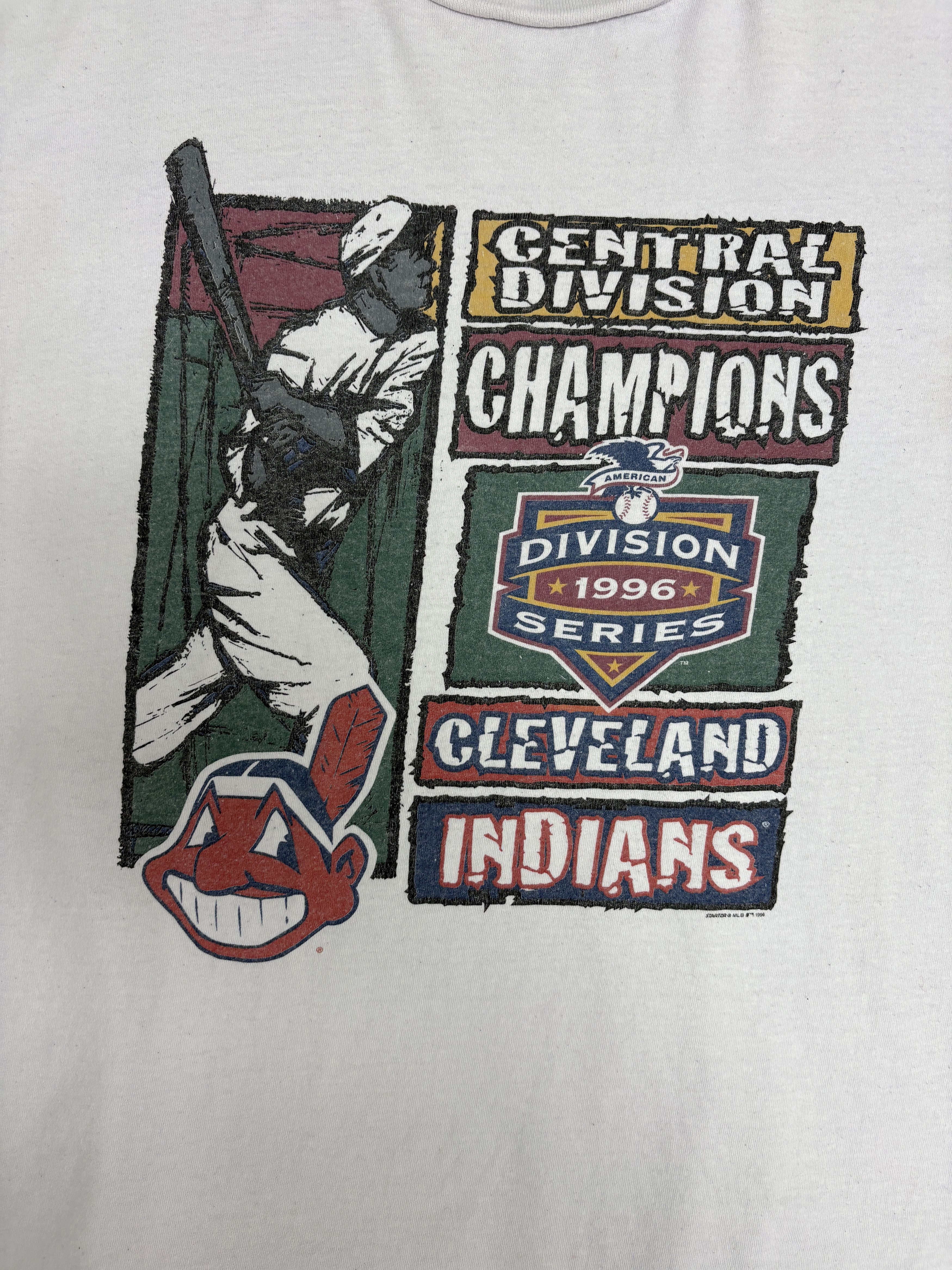 Vintage Cleveland Indians Central Division Champions Vintage T-Shirt Size US XXL / EU 58 / 5 - 2 Thumbnail
