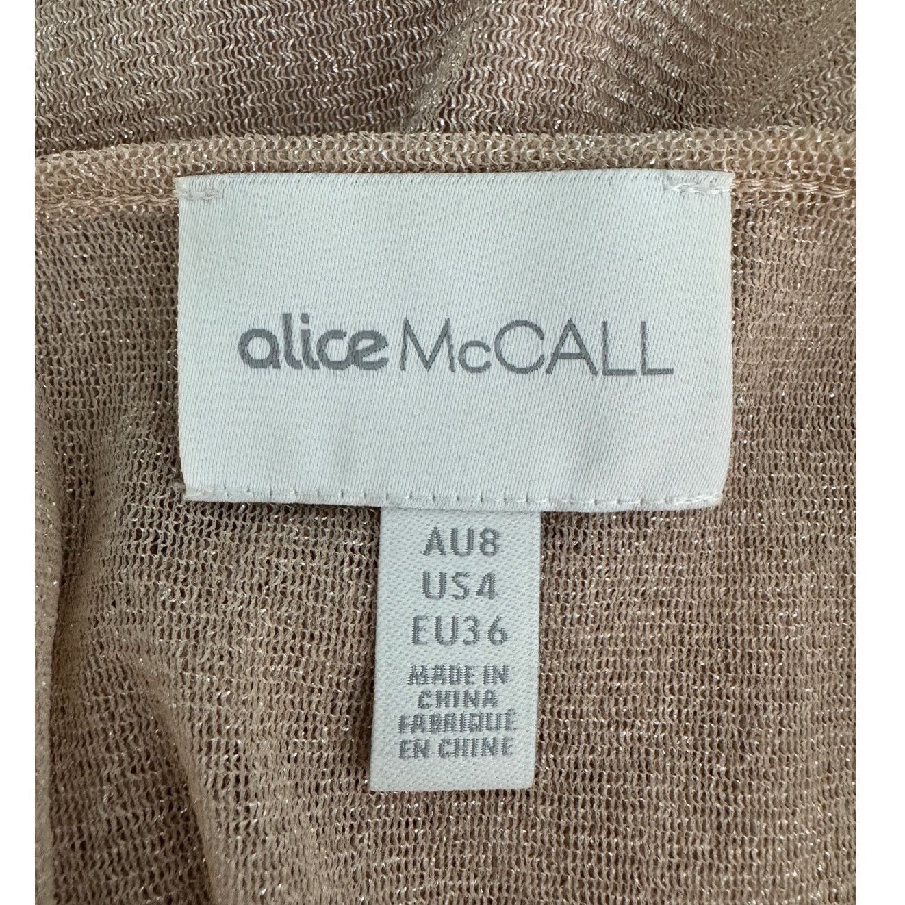 Alice McCall Alice McCall Spell Gown Maxi Dress nude metallic mesh Size 4 Size S / US 4 / IT 40 - 9 Thumbnail