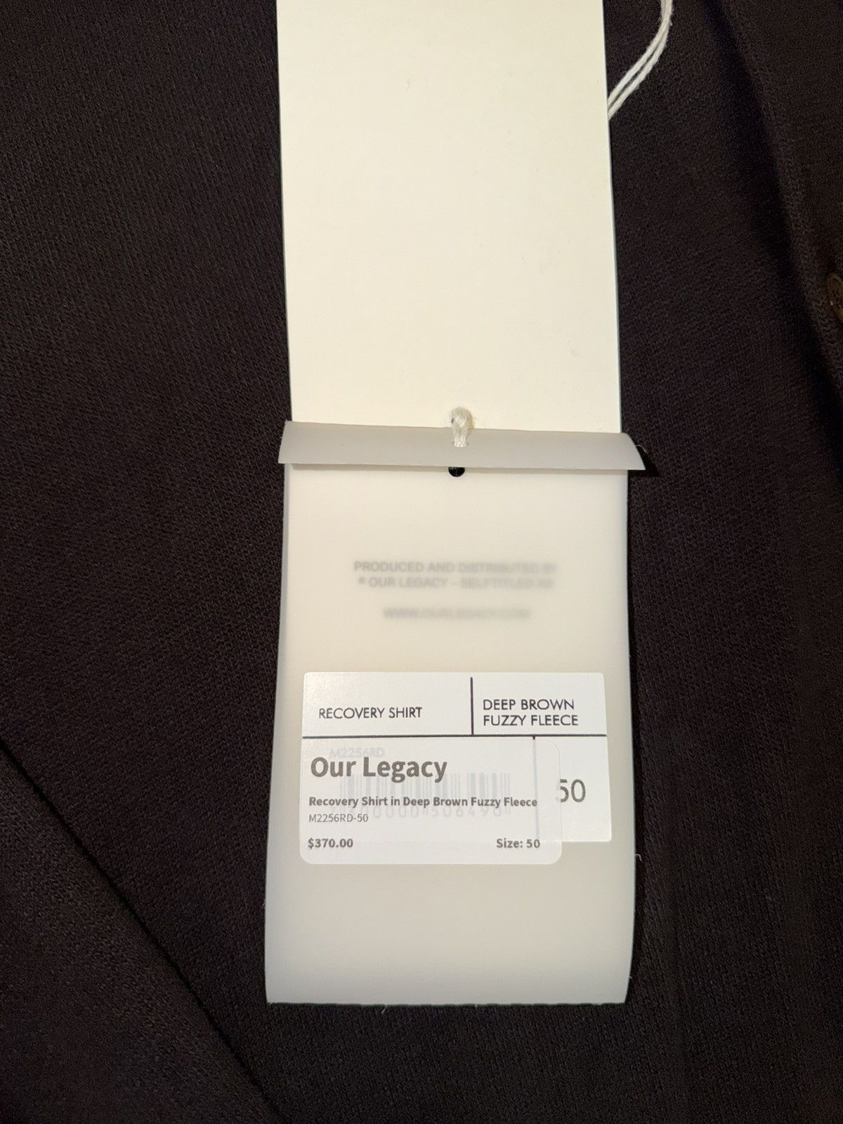 Our Legacy Our Legacy Recovery Shirt Deep Brown Fuzzy Fleece Size 50 Size US L / EU 52-54 / 3 - 5 Thumbnail