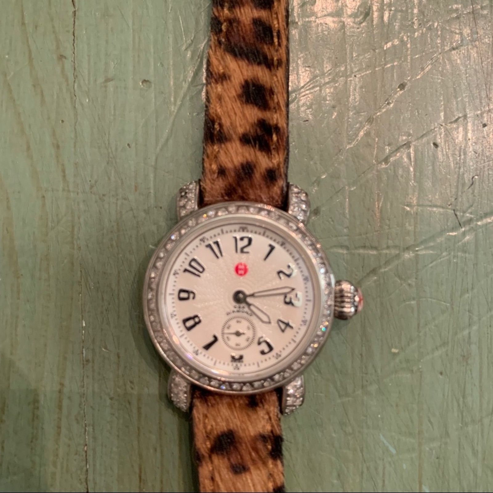 Other MICHELE CDX DIAMOND PETITE WATCH WITH LEOPARD 84 DIAMONDS Size ONE SIZE - 1 Thumbnail