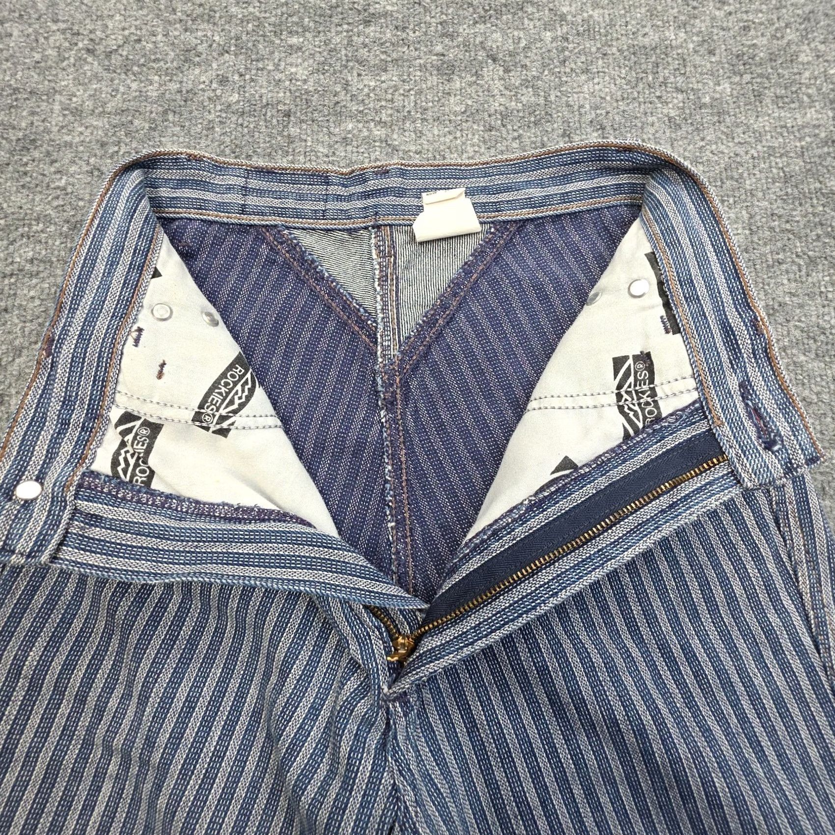 Vintage VINTAGE Rocky Mountain Rockies Pants High Rise Blue Pin Stripe Women's 3 / 26 Size 26" / US 2 / IT 38 - 5 Thumbnail
