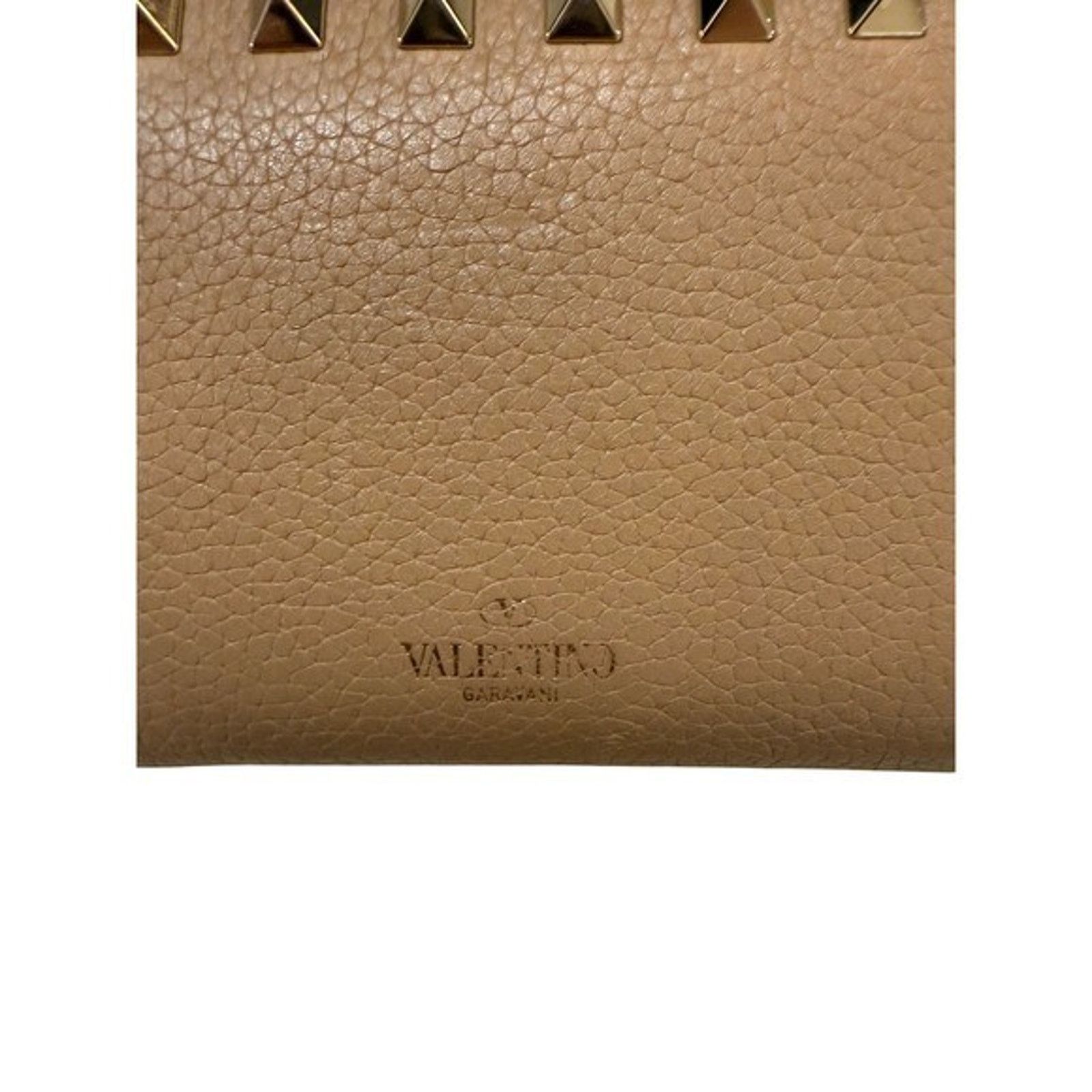 Valentino Valentino Rockstud Wallet Tan Leather Garavani Zip BOX COA Size ONE SIZE - 12 Thumbnail