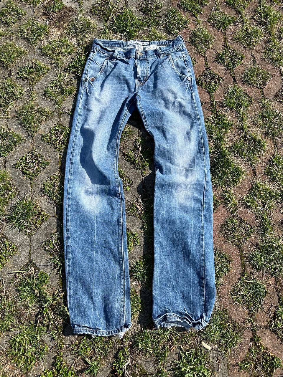 Japanese Brand × Vintage Crazy Vintage Avantgarde Distressed Japan Y2K Jeans Size US 31 - 2 Thumbnail