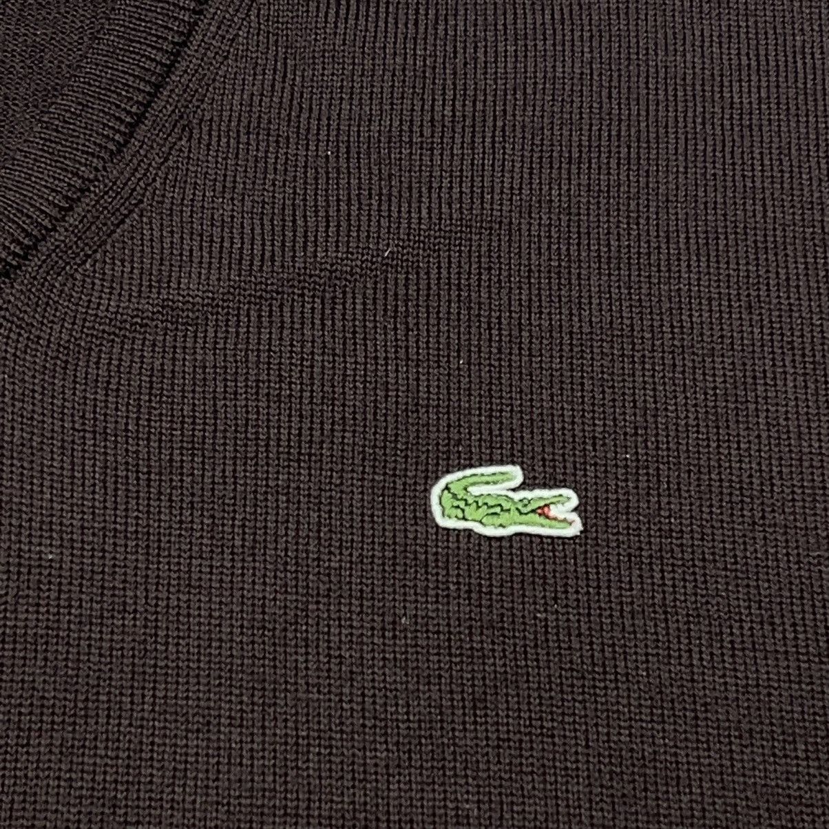 Lacoste Lacoste Sweater Brown Wool V-Neck Sweater Laine Vierge Size US M / EU 48-50 / 2 - 3 Thumbnail
