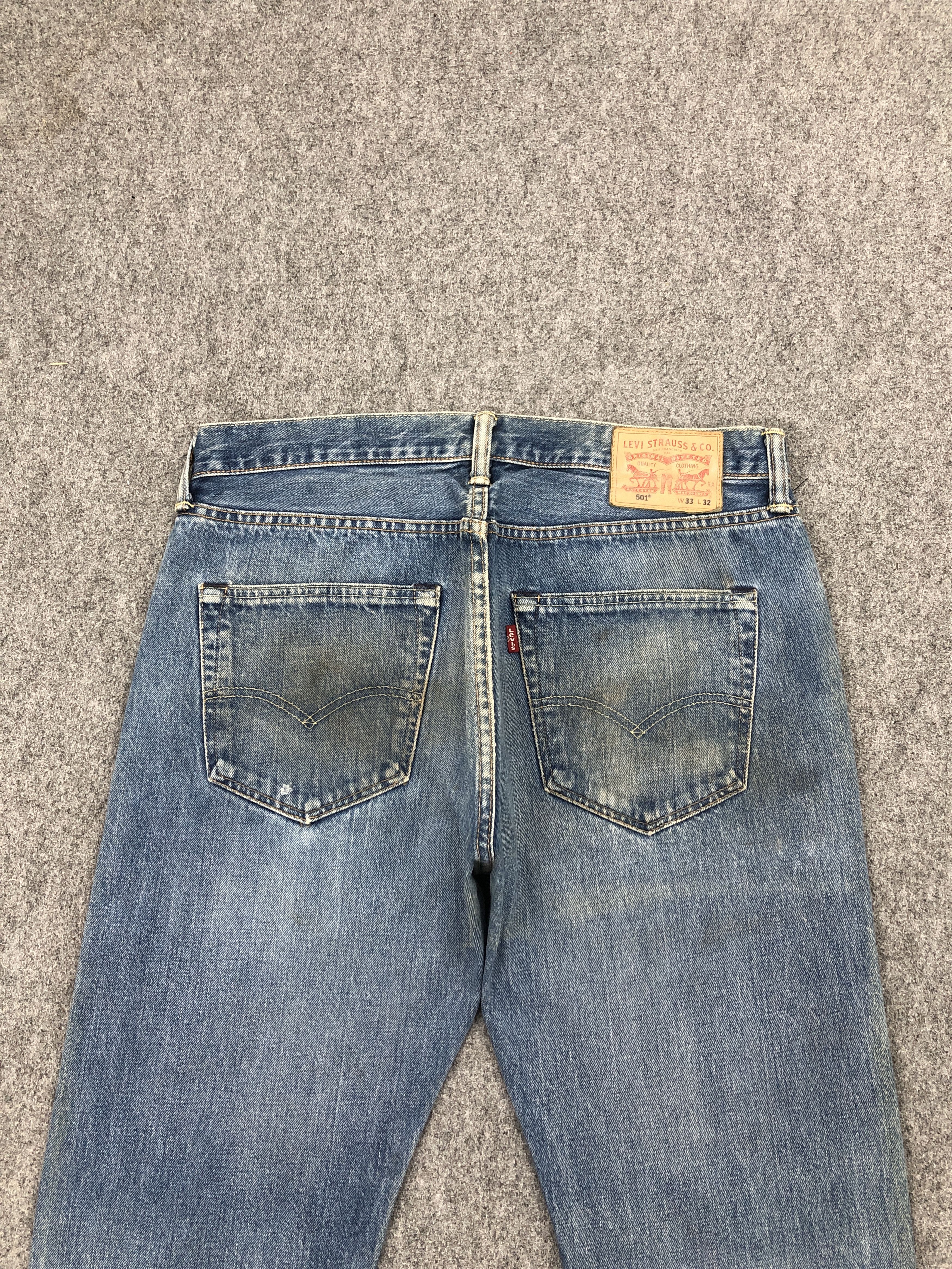 Levi's × Vintage Vintage Levis 501 Faded Blue Denim Jeans Size US 32 / EU 48 - 4 Thumbnail