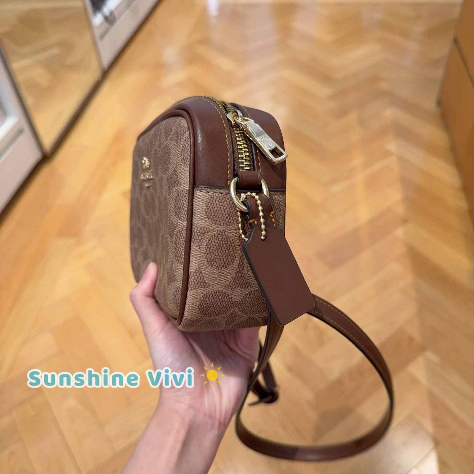 Coach NWT Coach CY752 Mini Jamie Camera Bag Signature Tan/Brown Size ONE SIZE - 3 Thumbnail