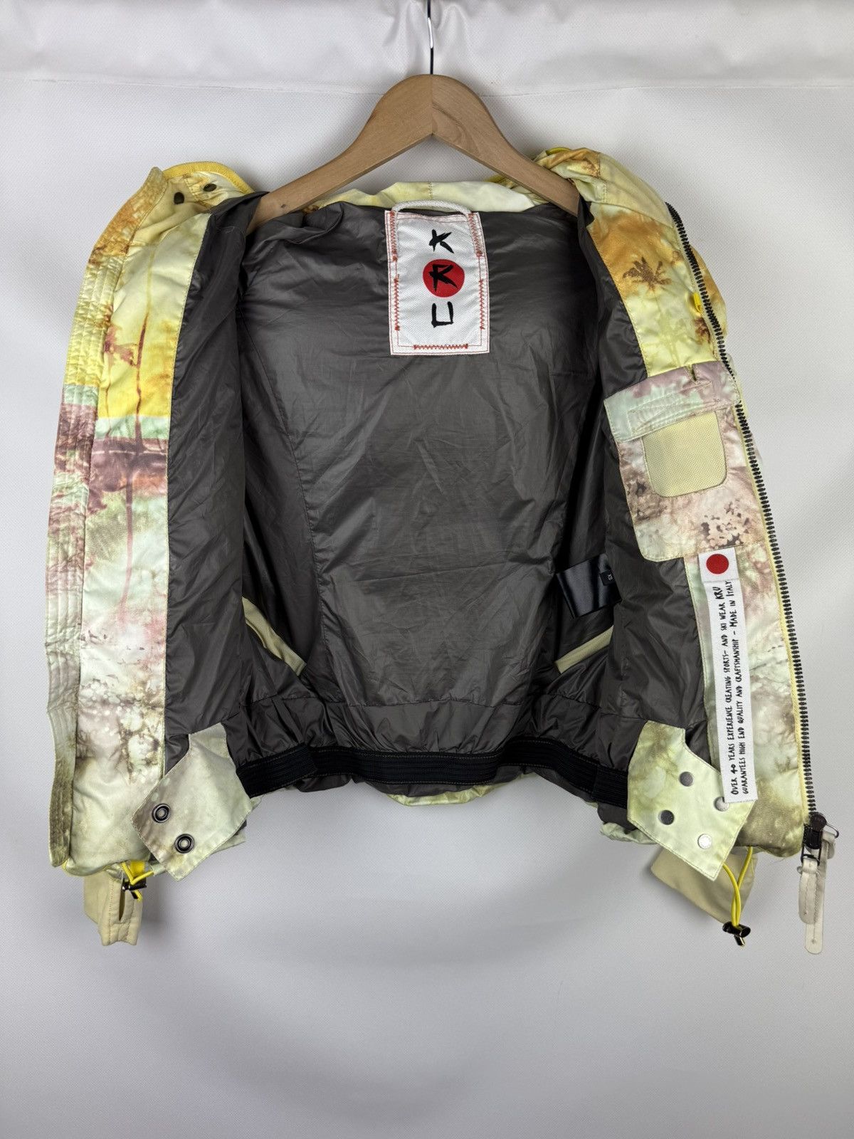 Japanese Brand KRU Ladies Hooded Down Puffer Patterned Ski Jacket Size XS Size XS / US 0-2 / IT 36-38 - 21 Thumbnail