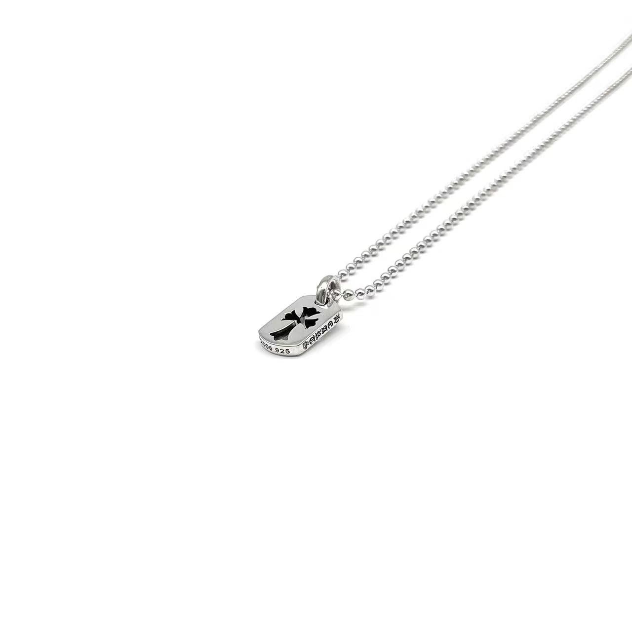 Chrome Hearts Chrome Hearts Silver Cross Dog Tag Necklace 75cm Size ONE SIZE - 3 Thumbnail