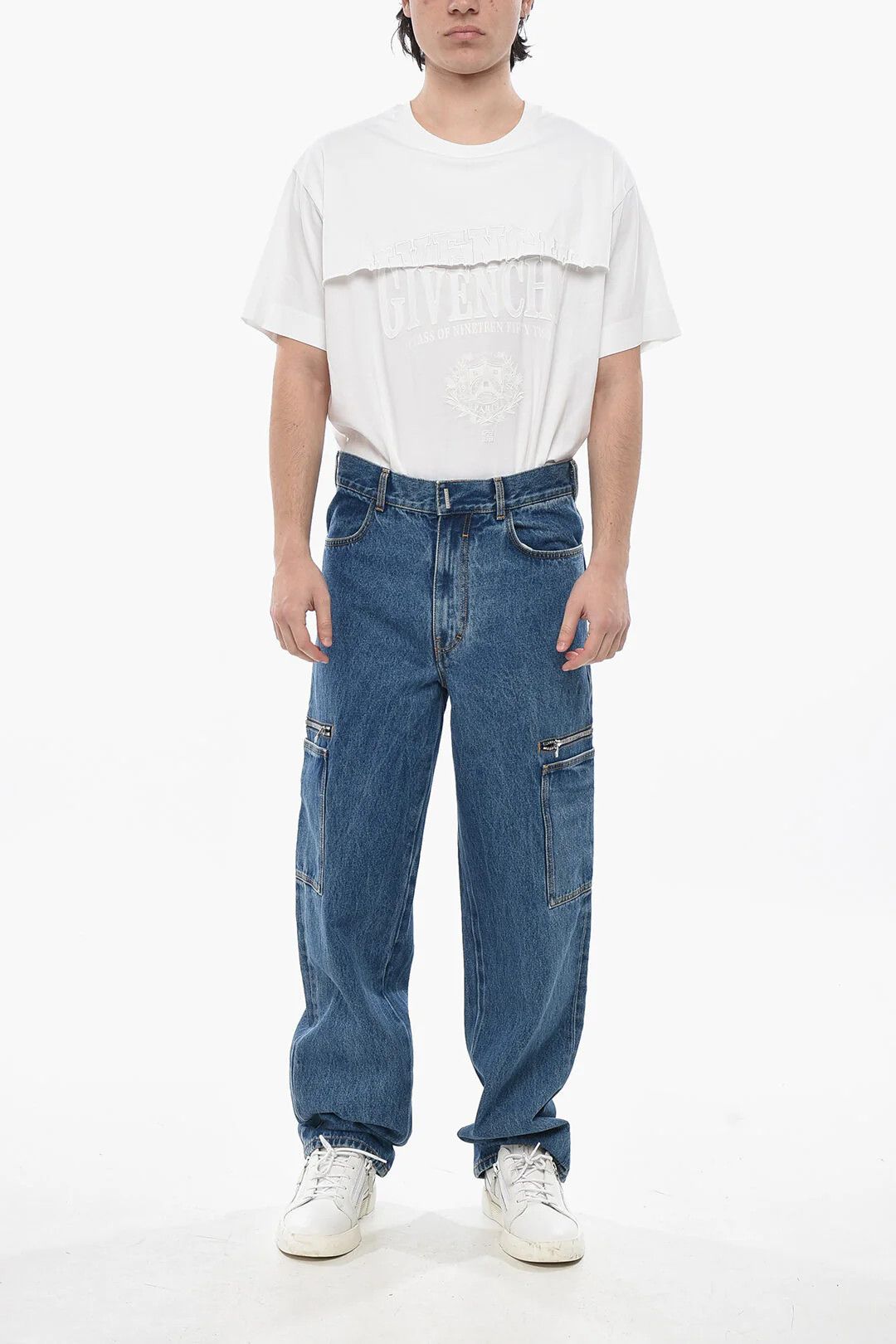 Givenchy og1mm0326 Cargo Straight-Fit Jeans in Blue Size US 31 - 4 Thumbnail